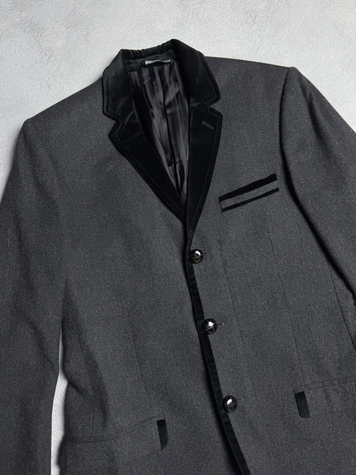 Dolce & Gabbana Dolce Gabbana Women’s Angora Wool V-Neck Blazer Jacket Size 44S - 3 Thumbnail