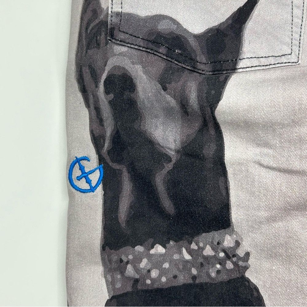 Other Gala Jeans NWT $180 Doberman Dog Graphic Gothic Streetwear Size US 36 / EU 52 - 16 Thumbnail