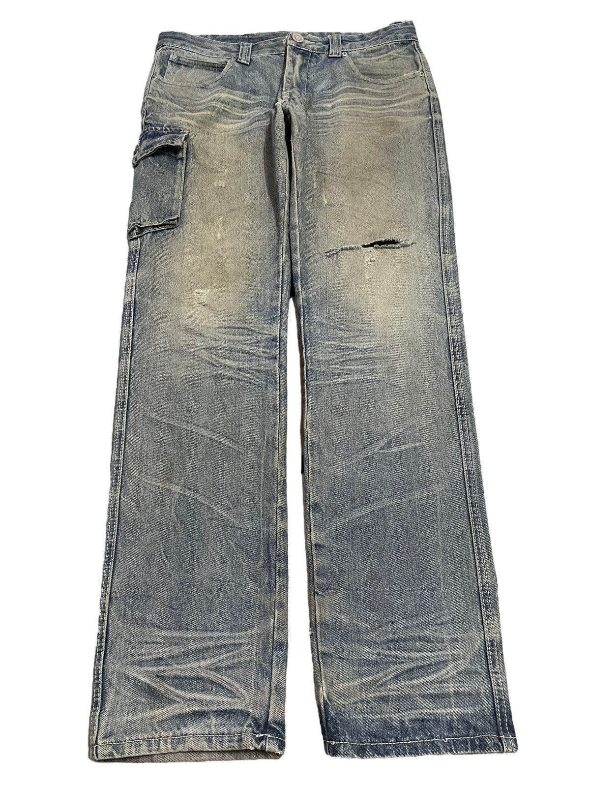 Vintage Japanese Brand Mud Wash Style Distress Jeans