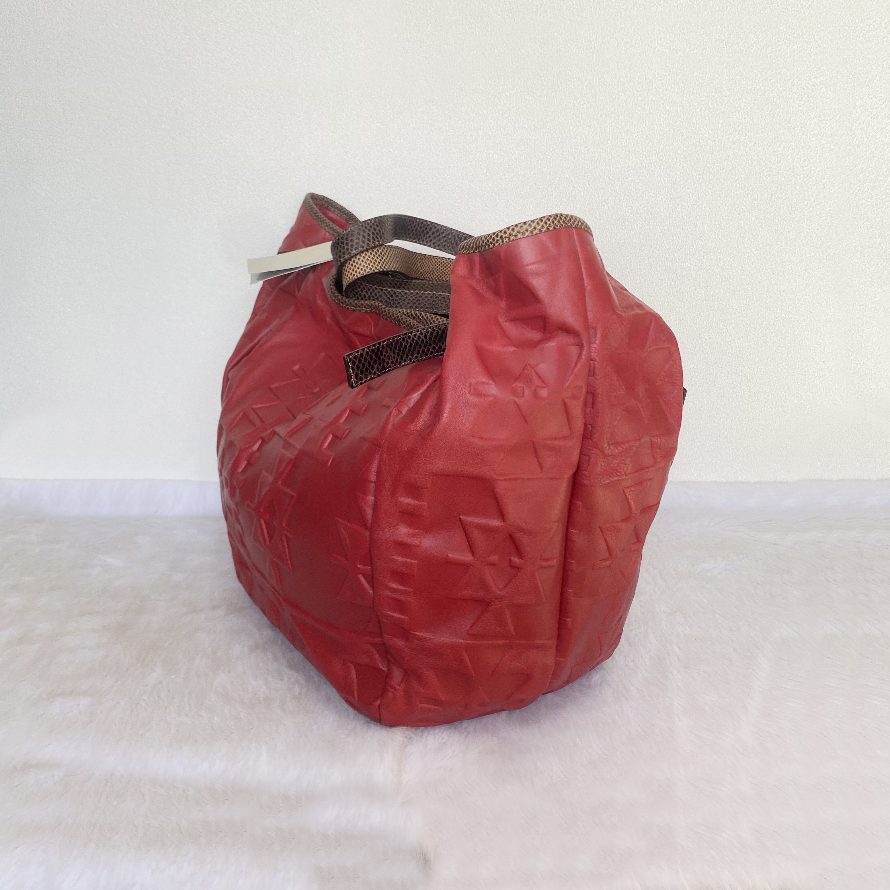 Vivienne Westwood Sahara Red Leather Hobo Shoulder Bag Size ONE SIZE - 3 Thumbnail