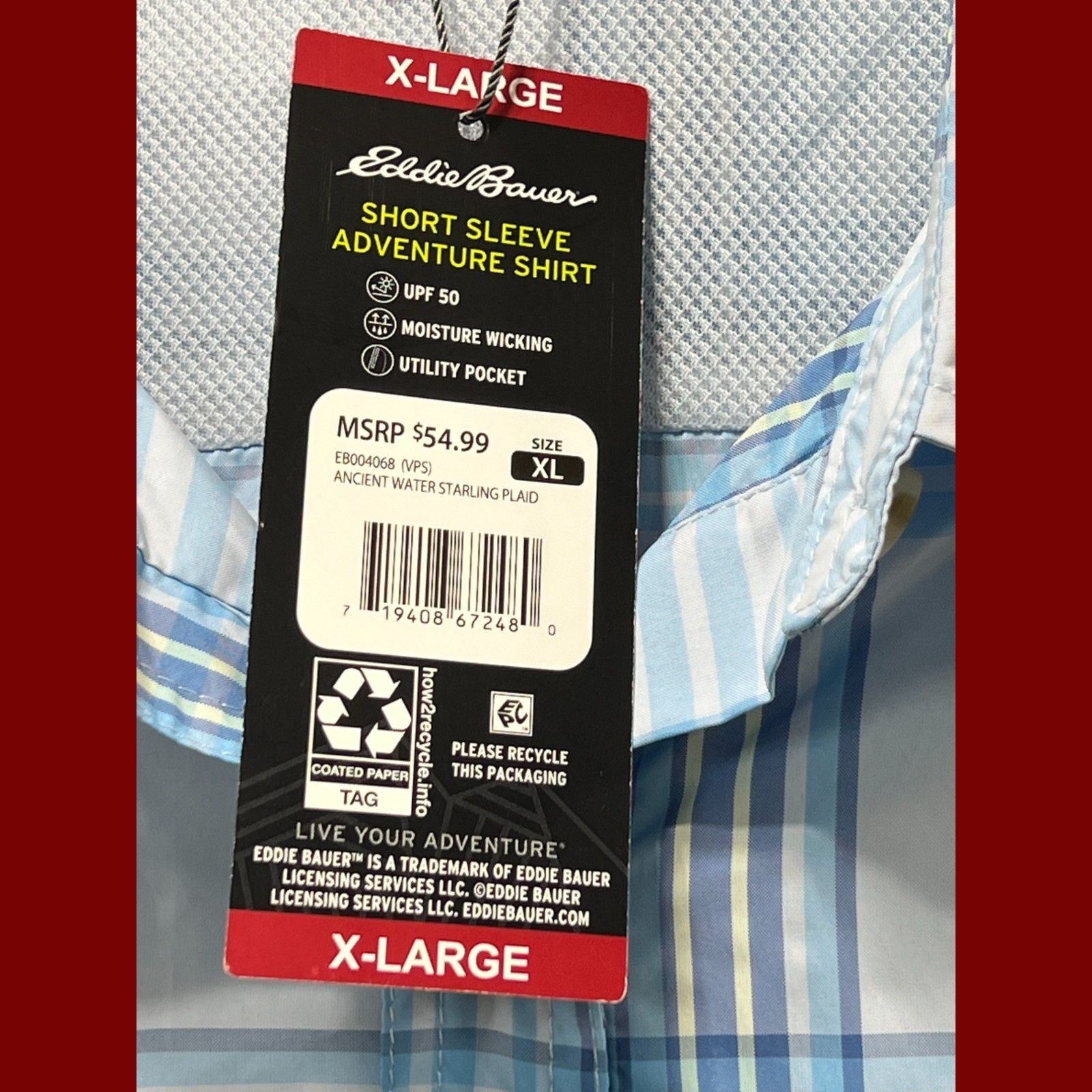 Other Eddie Bauer - Women's Moisture Wicking Short Sleeve Shirt - Size XL / US 12-14 / IT 48-50 - 10 Thumbnail