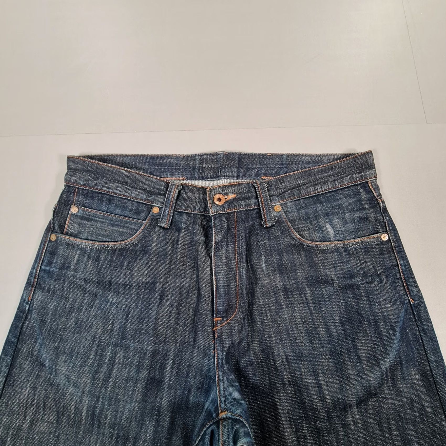 Edwin Folk x Edwin EF-62 Mens Jeans Blue W36 L32 Regular Fit Straight Leg Denim Size US 36 / EU 52 - 2 Thumbnail