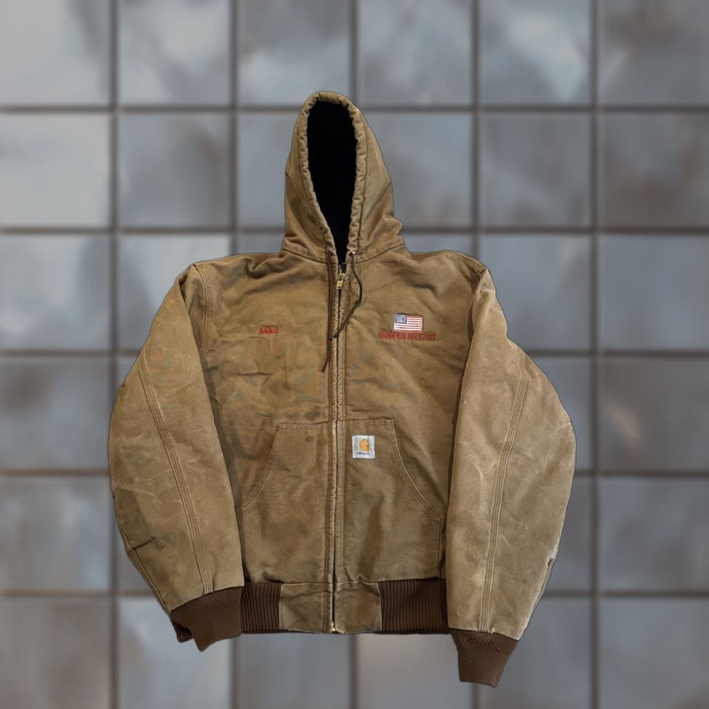 Carhartt VINTAGE Carhartt Jacket Full Zip Workwear Brown XL Men’s Size XL Bomber 00s Y2K J04 BRN Brown Size US XL / EU 56 / 4 - 1 Thumbnail
