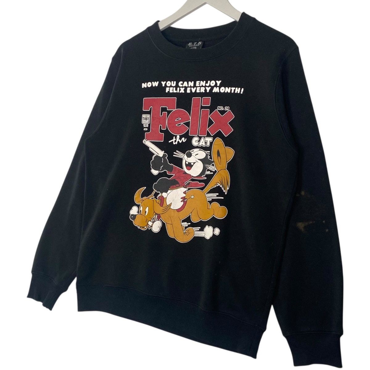 Vintage Vintage 80s Felix The Cat Crewneck Sweatshirt Black Size M Size US M / EU 48-50 / 2 - 2 Thumbnail