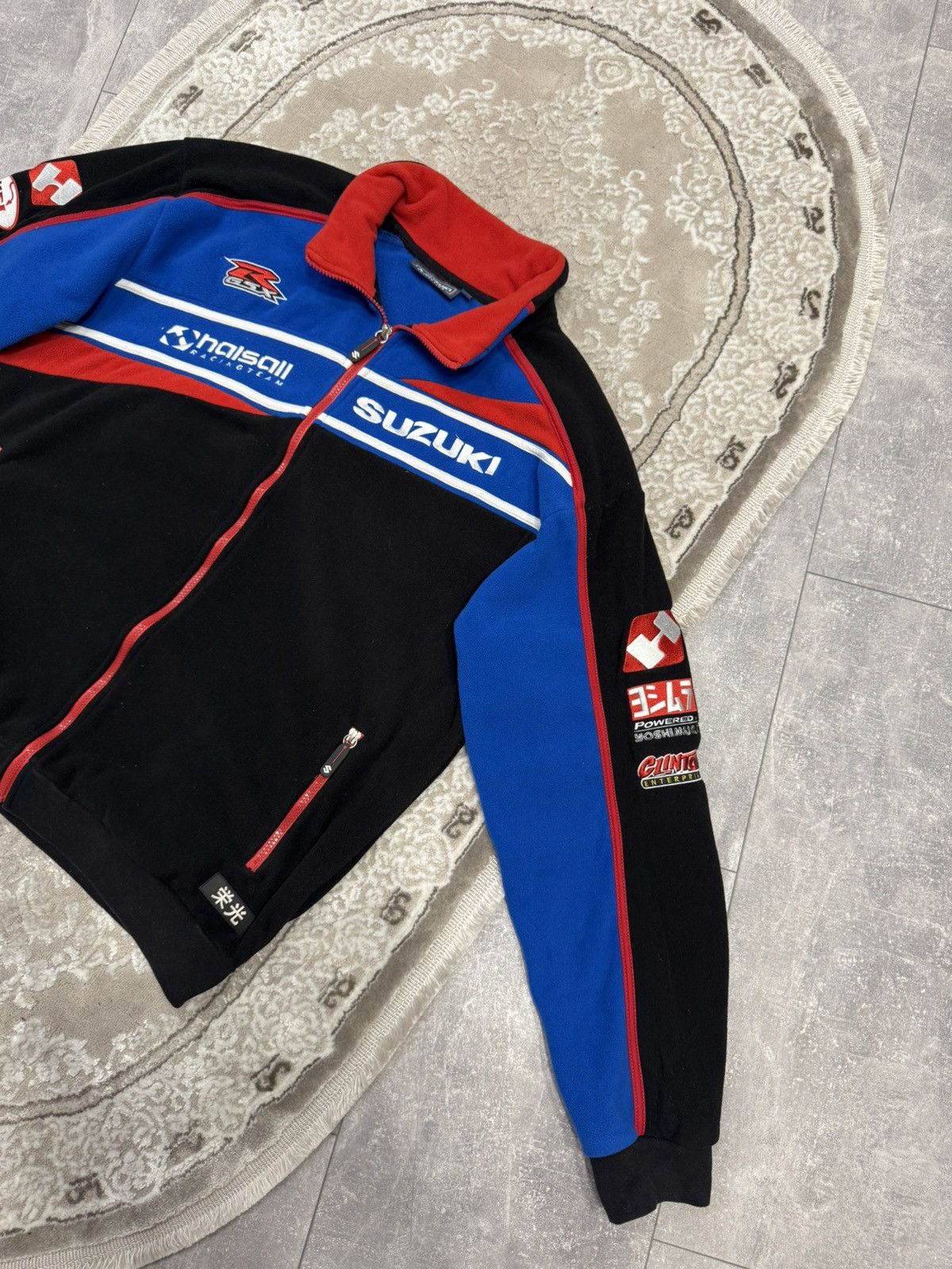 Vintage Suzuki fleece big logo racing jacket merch vintag sweatshirt Size US XL / EU 56 / 4 - 3 Thumbnail