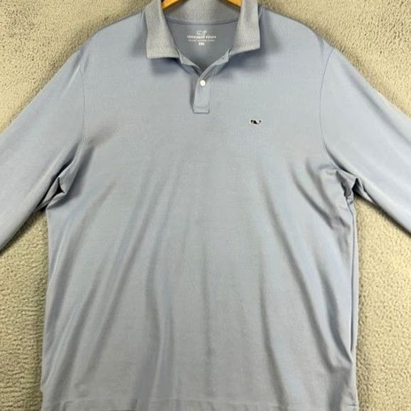 Vineyard Vines Vineyard Vines Men Polo Shirt 2XL Purple Long Sleeve Rugby Golf Performance Logo Polo Sports Athletic Adult Walking Shirt Mens Size US XXL / EU 58 / 5 - 3 Thumbnail