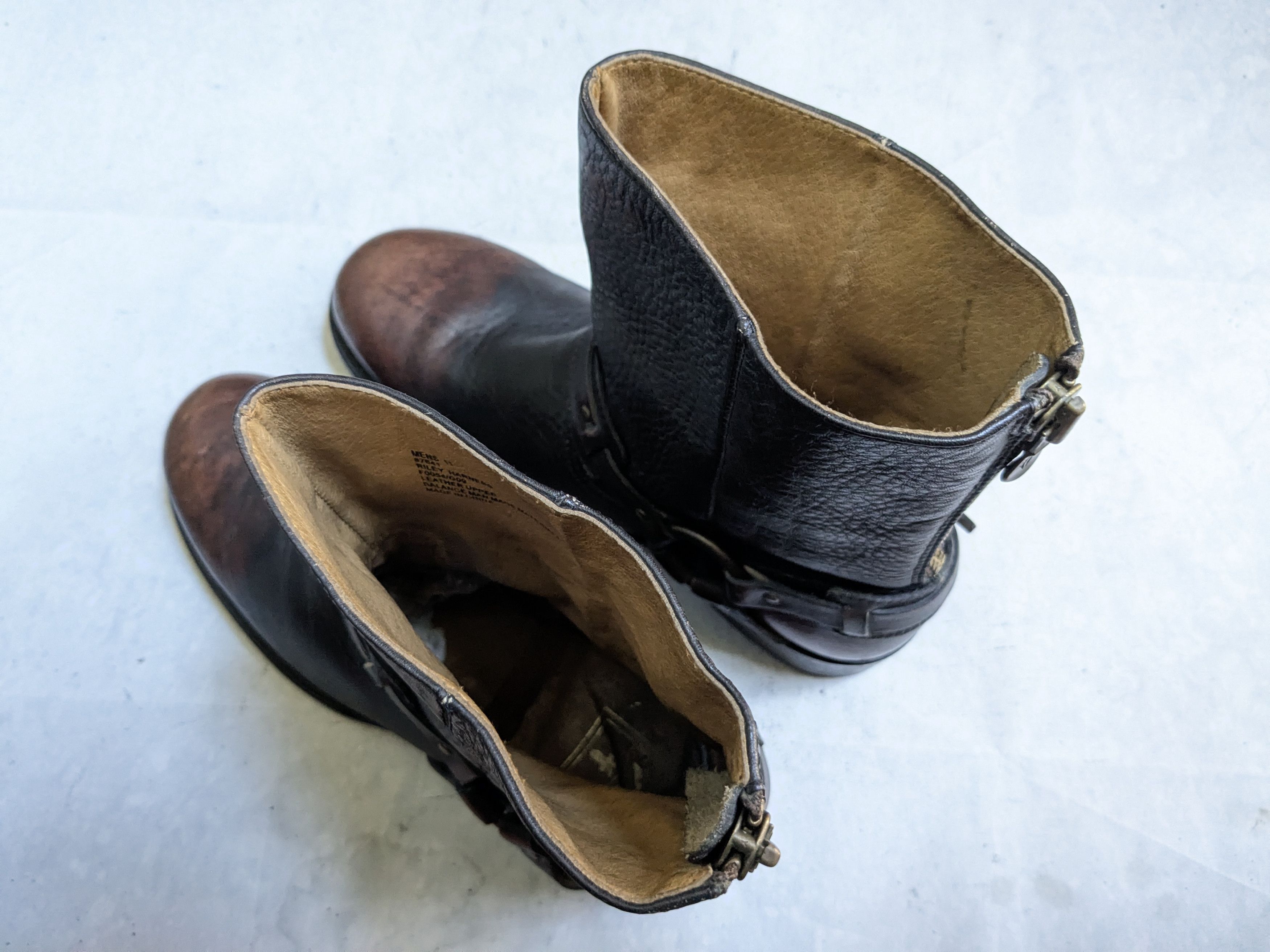 Frye Frye Harness Boots Brown 11 Back Zip Leather Buckle Strap Size US 11 / EU 44 - 12 Thumbnail