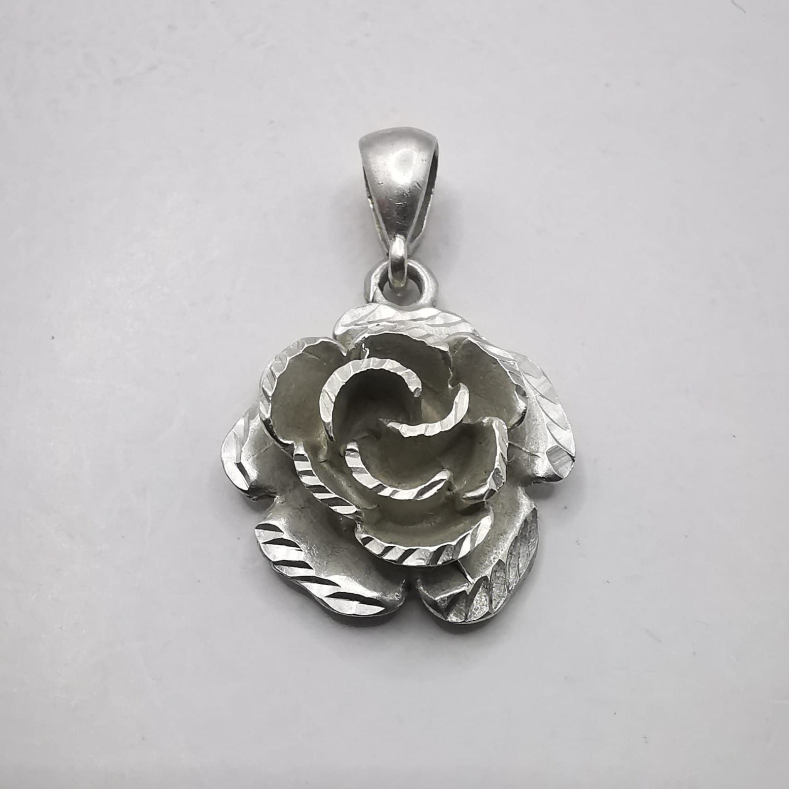 Sterling Silver × Vintage Vintage Gorgeous Pendant "Rose " 925 Sterling Silver 7g Size ONE SIZE - 1 Thumbnail