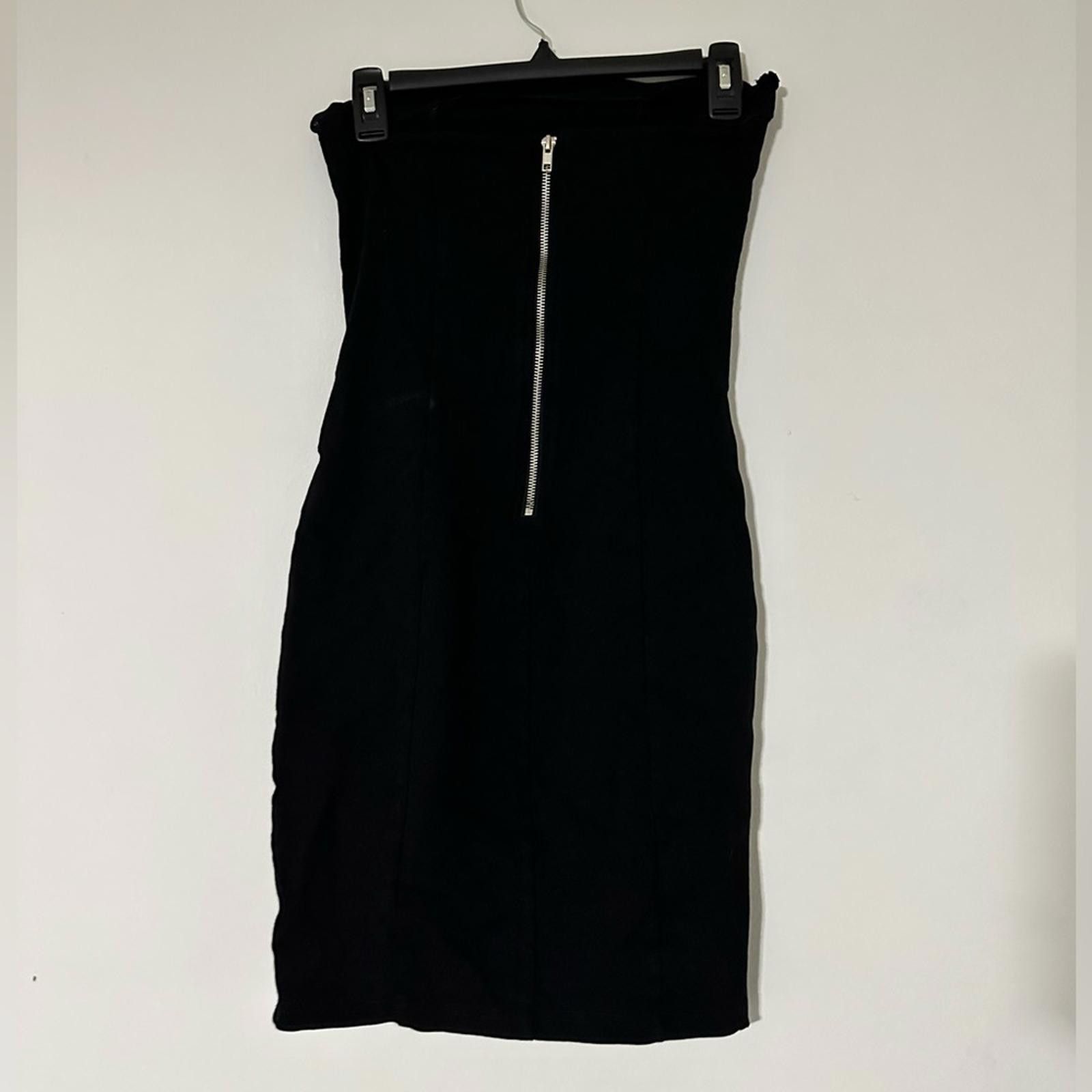Designer Black Buckles Mini dress Size L Size L / US 10 / IT 46 - 2 Thumbnail