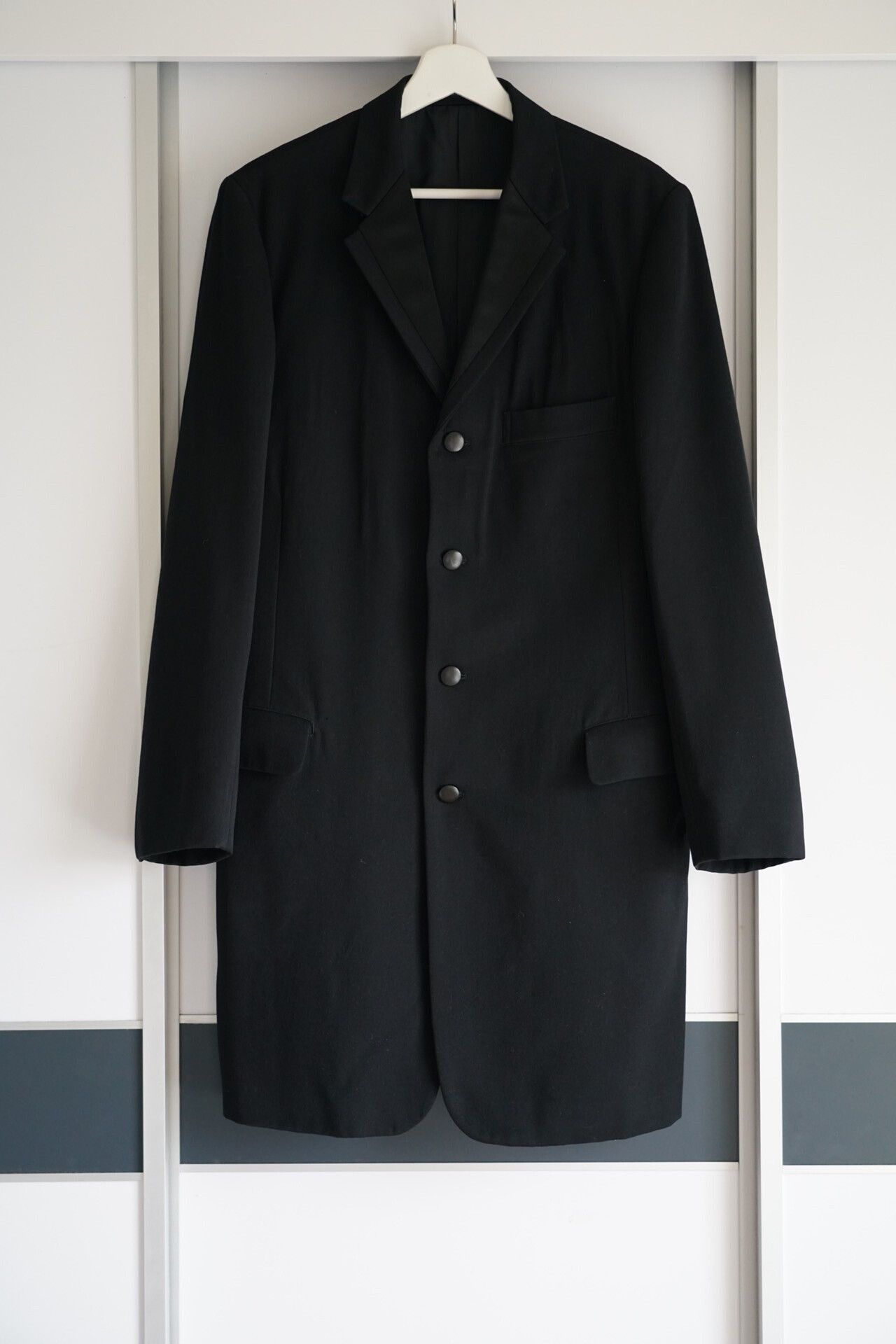 Yohji Yamamoto Yohji Yamamoto Black Wool Coat Size US S / EU 44-46 / 1 - 1 Thumbnail