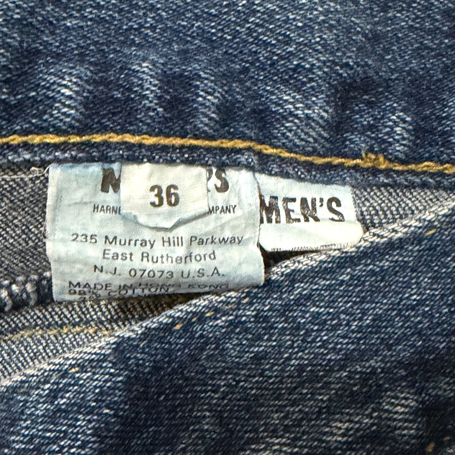 Vintage VINTAGE Millers Jeans Men's 36x28 Knee Patch Denim 5-Pocket Button Zip Straight 98% Cotton/2% Spandex Hong Kong Blue Retro 90s 80s Sport Jeans Mens Size US 36 / EU 52 - 3 Thumbnail
