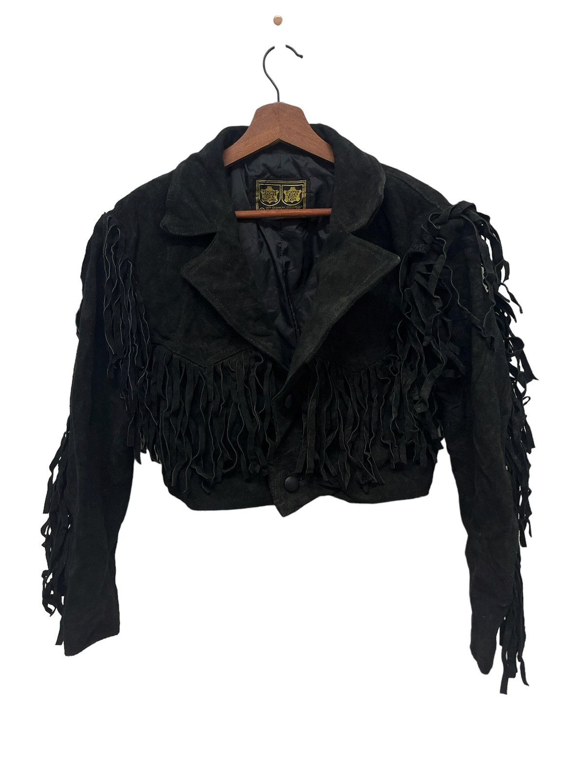 Vintage VINTAGE WESTERN BLACK FRINGE JACKET SUEDE Size US M / EU 48-50 / 2 - 1 Thumbnail