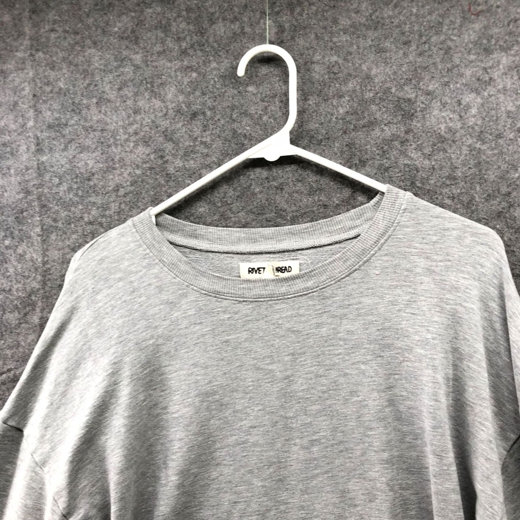 Vintage Rivet & Thread Lounge Sweatshirt Womens M Gray Crewneck Pullover Stretch Modal Cotton Blend Blended Fabric Size M / US 6-8 / IT 42-44 - 3 Thumbnail