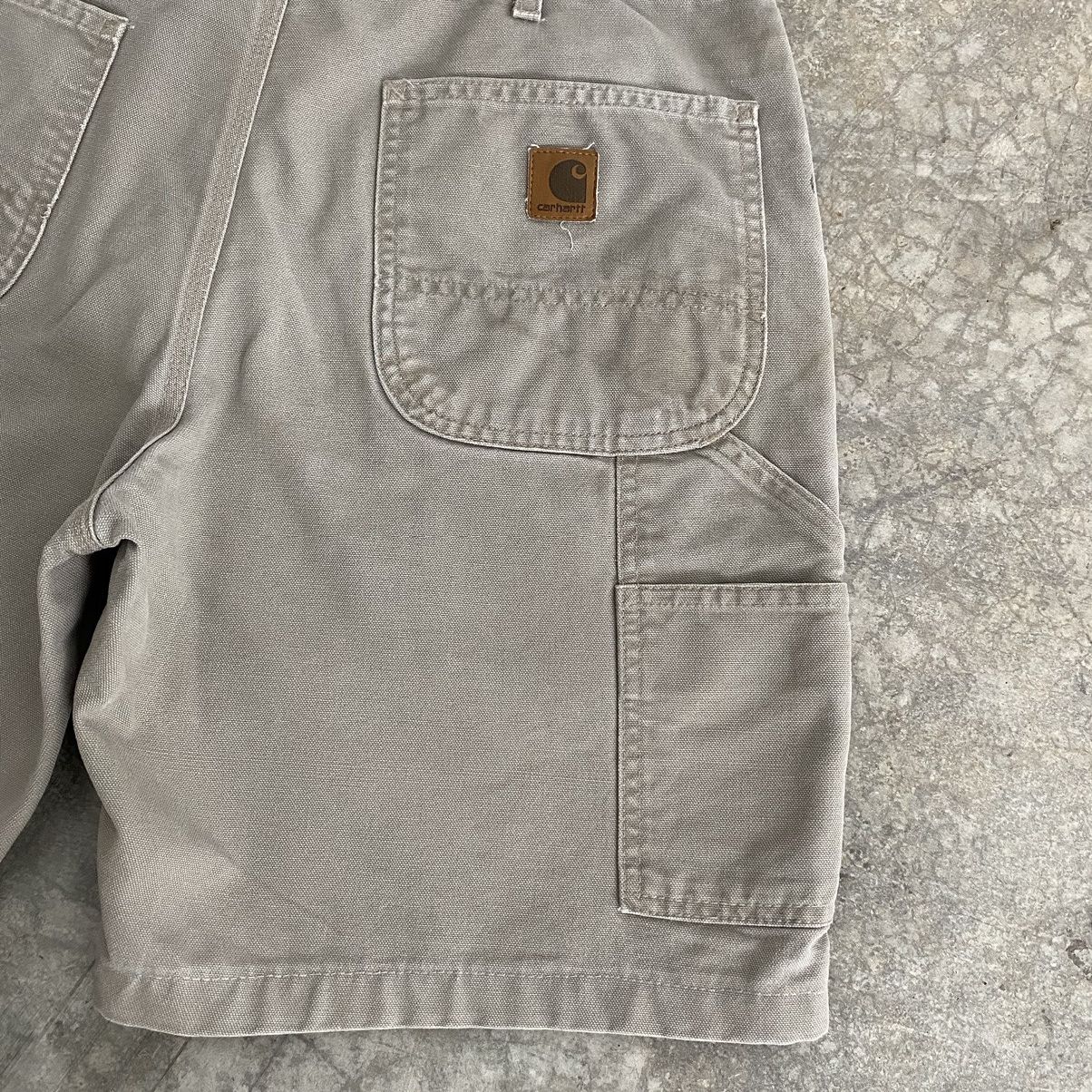 Carhartt VTG Carhartt Desert Grey Dirty Baggy Carpenter Shorts Jorts Size US 34 / EU 50 - 16 Thumbnail