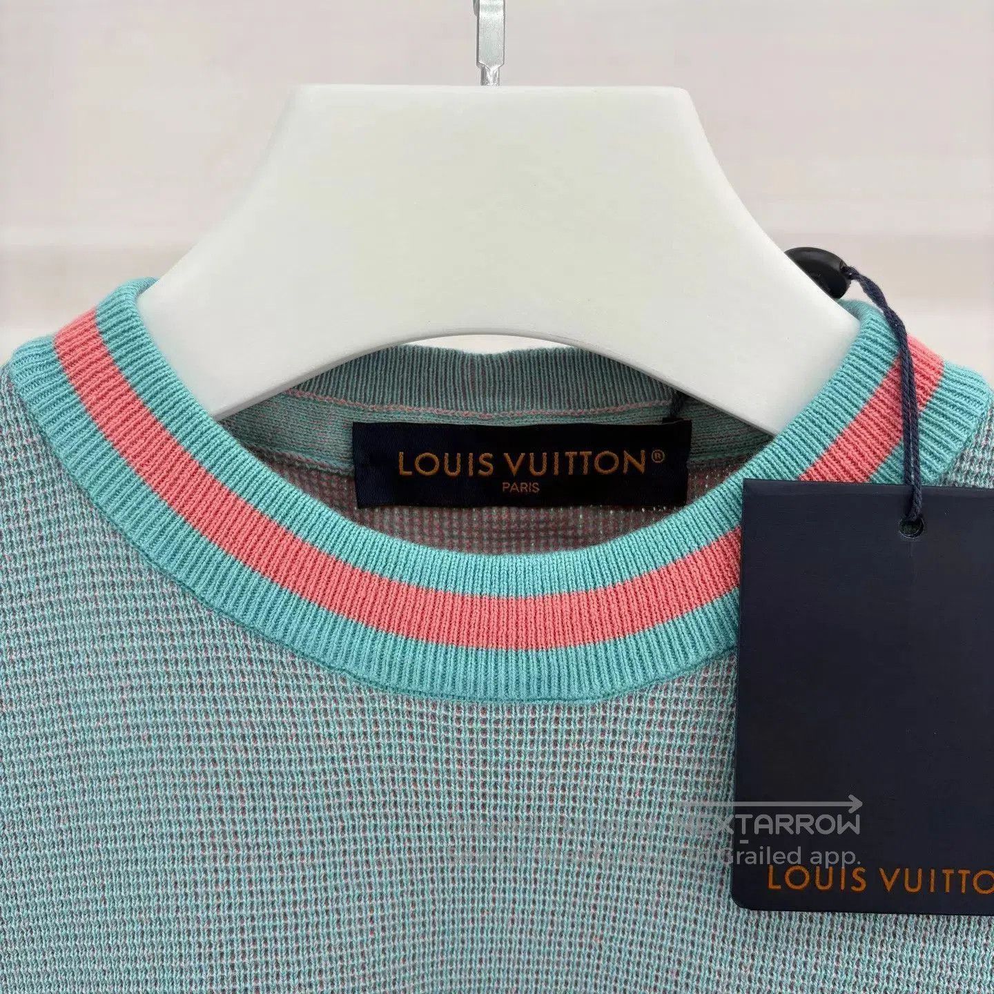 Louis Vuitton Blue Short Sleeve Mesh Shirt with Graphic Print. Size US S / EU 44-46 / 1 - 3 Thumbnail