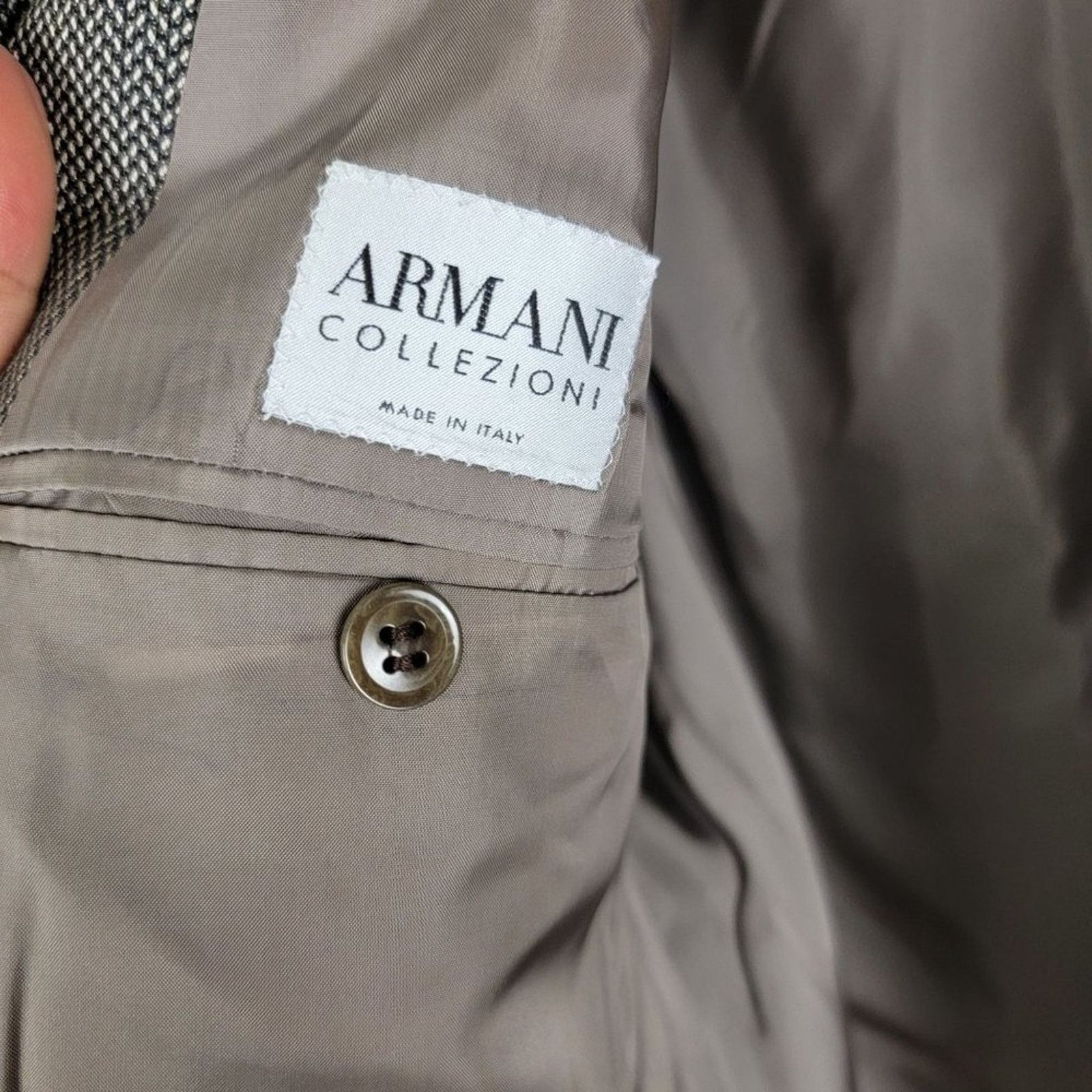 Armani Collezioni Armani Collezioni Herringbone Blazer Model Italy *Read* Size US L / EU 52-54 / 3 - 7 Thumbnail