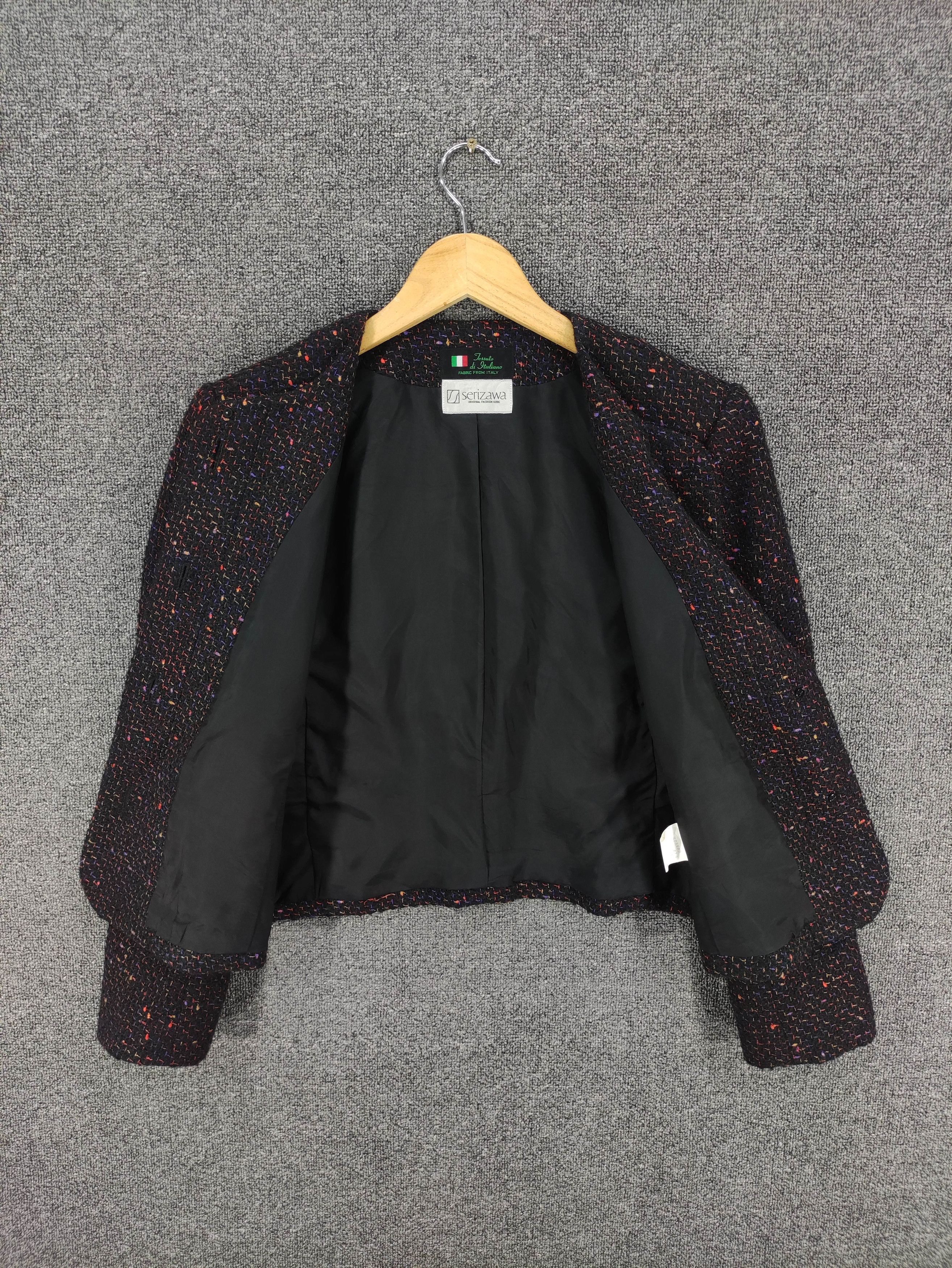 Japanese Brand Vintage Serizawa Tweed Jacket Size S / US 4 / IT 40 - 3 Thumbnail