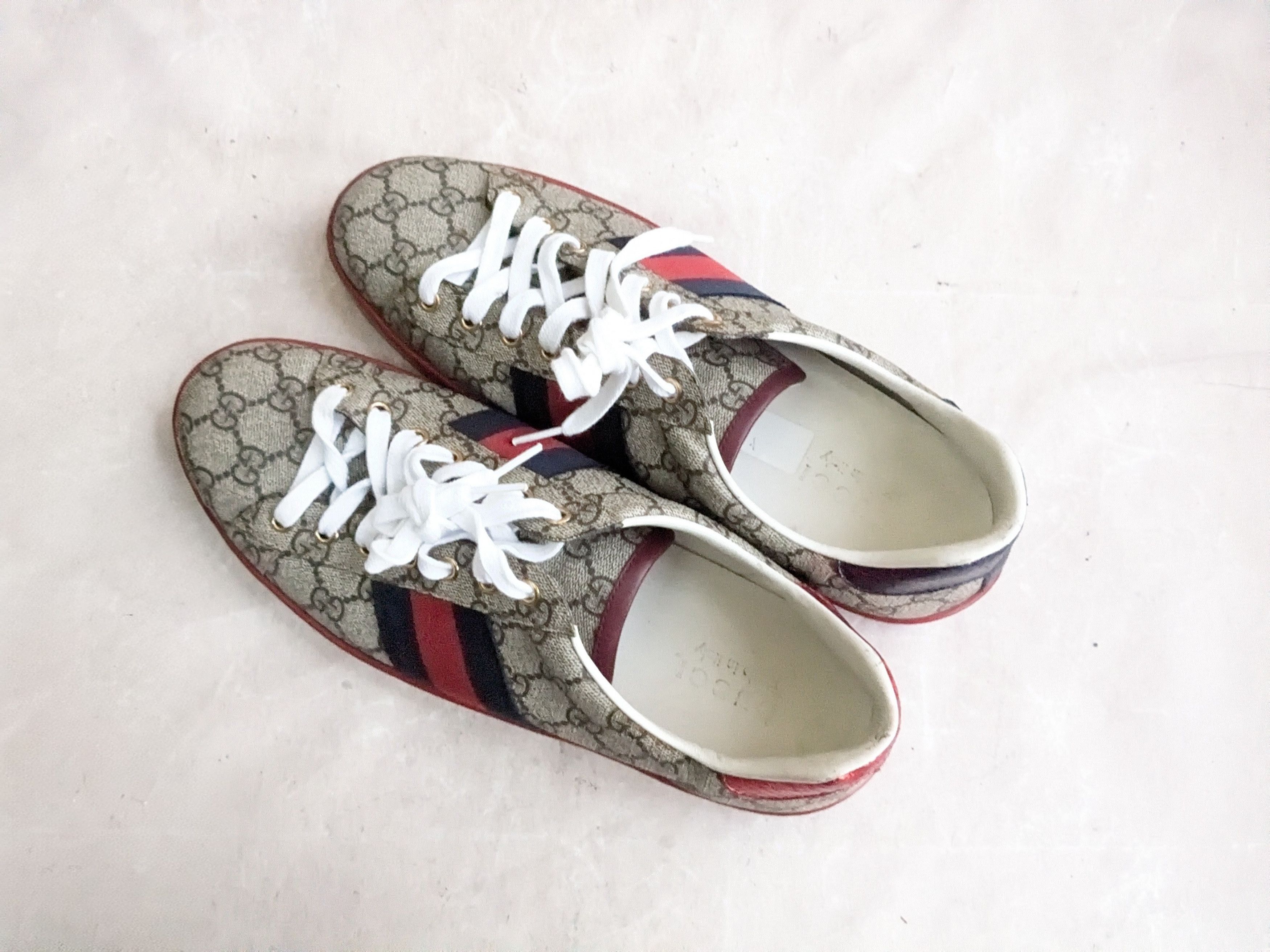 Gucci Gucci Ace GG Supreme Sneakers 429445 Red 11 Size US 11 / EU 44 - 13 Thumbnail