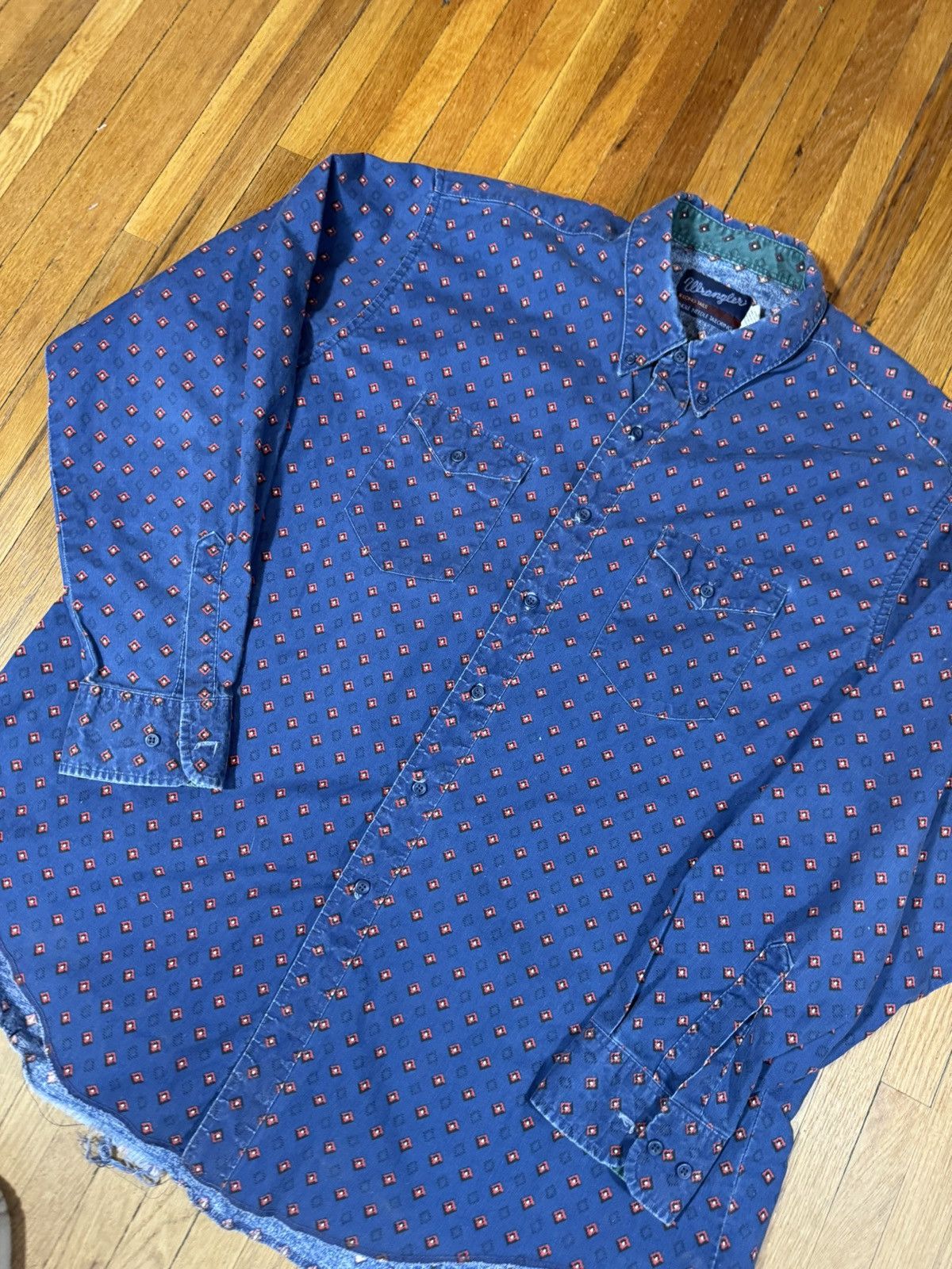 Vintage × Wrangler Vintage Wrangler Western Wear Shirt Size US XL / EU 56 / 4 - 2 Thumbnail