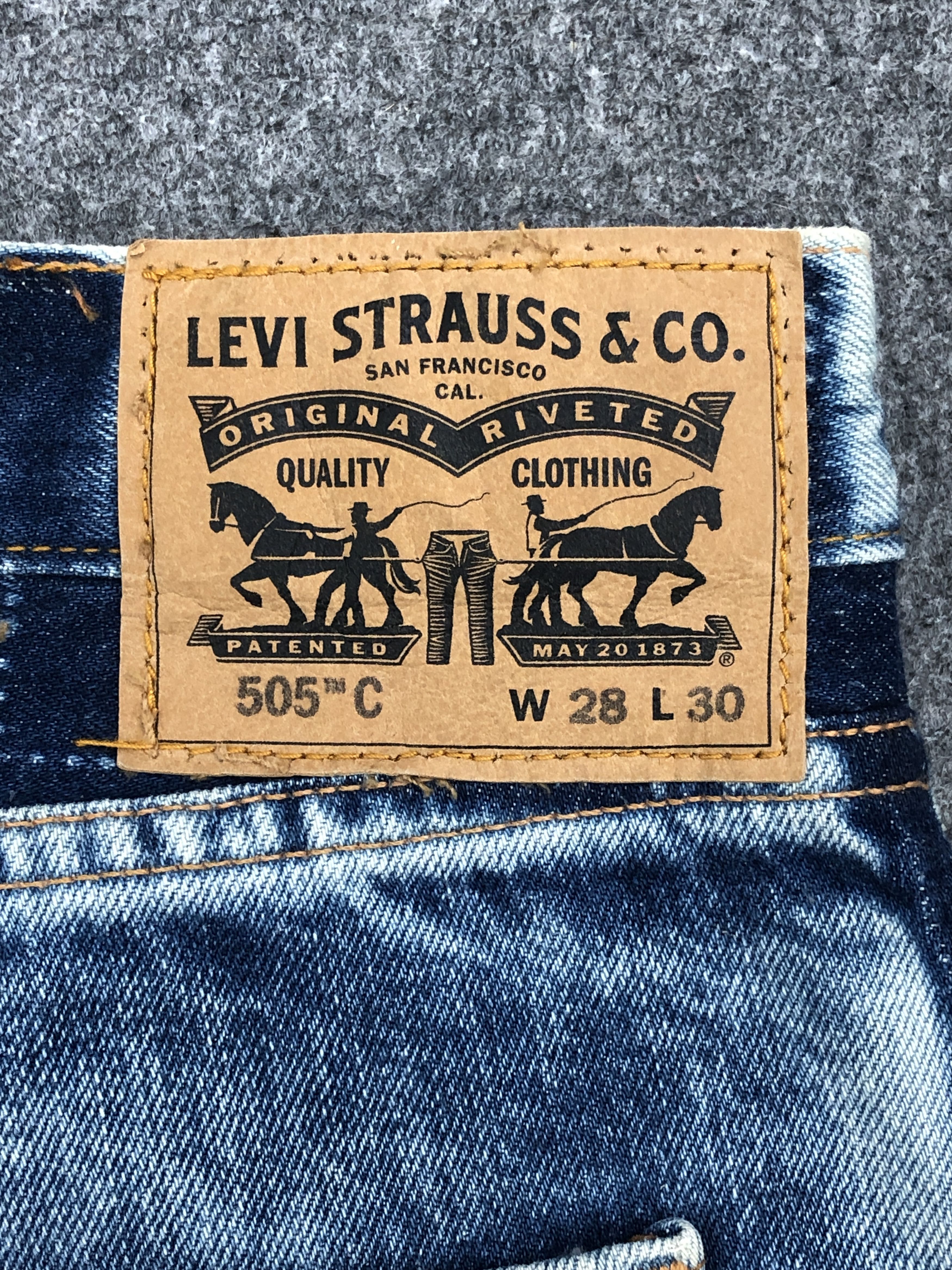 Levi's Vintage Levis 505 Orange Tab Acid Wash Jeans 29x28.5 S0017 Size US 29 - 5 Thumbnail
