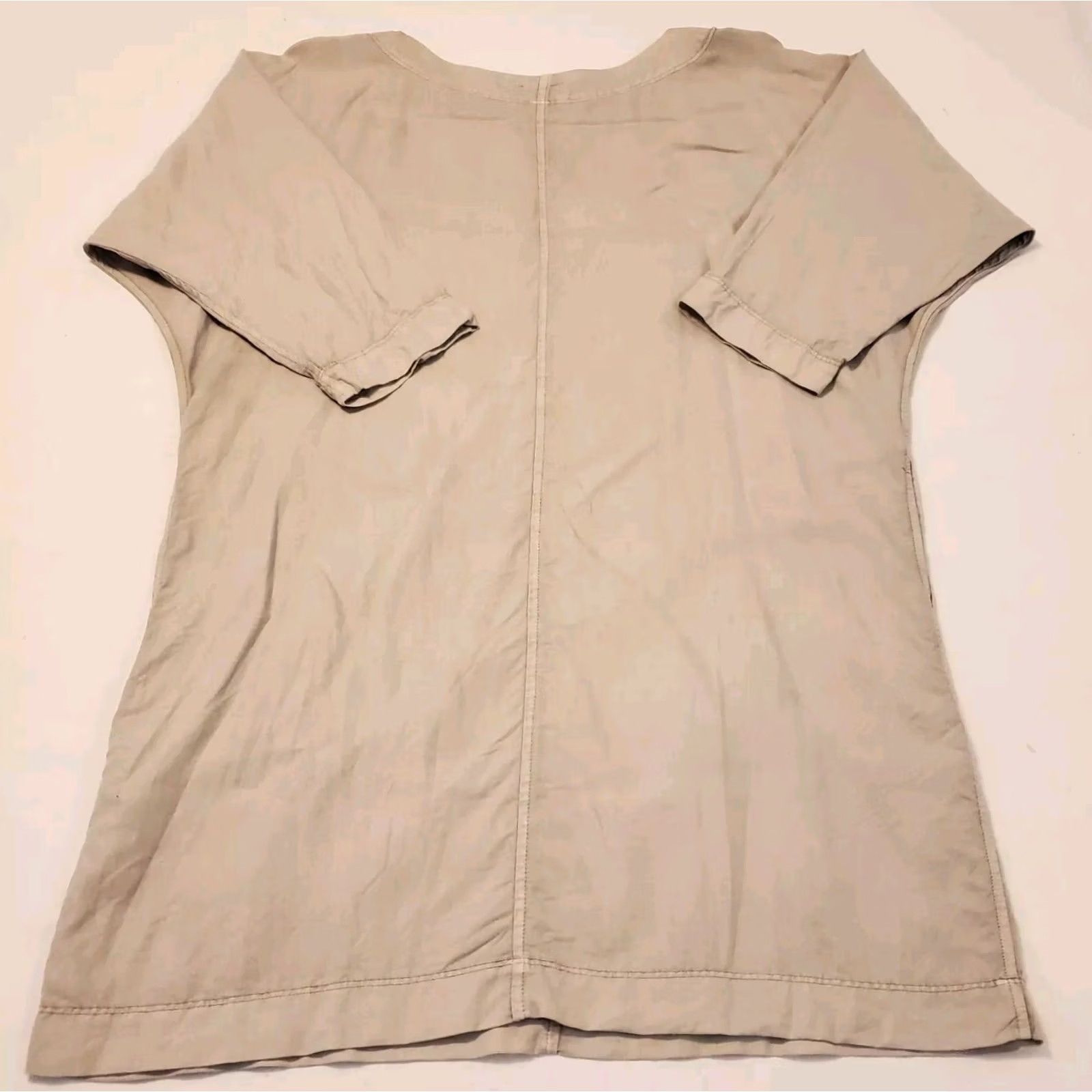 Vintage Wilfred Gray Linen Mini Dress XXS Half Sleeve Boho Minimalist Lagenlook Size XXS / US 00 / IT 34 - 6 Thumbnail
