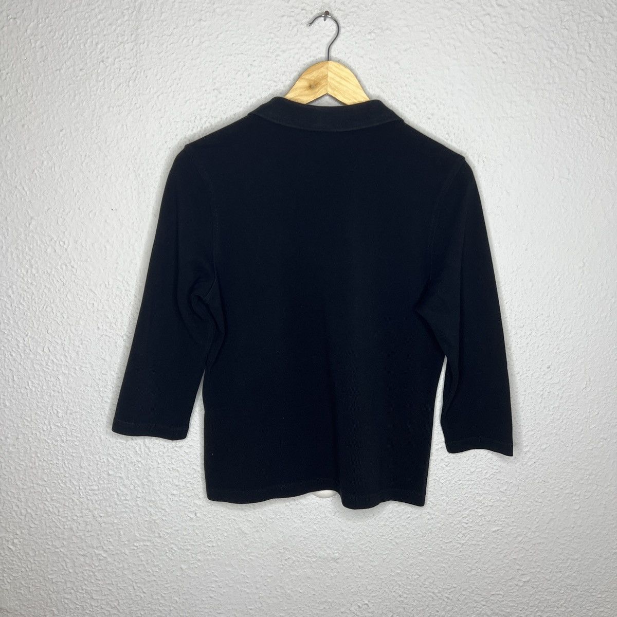 Burberry × Designer Burberry Polo Longsleeve Blouse Sweatshirt Black Logo Size M / US 6-8 / IT 42-44 - 8 Thumbnail