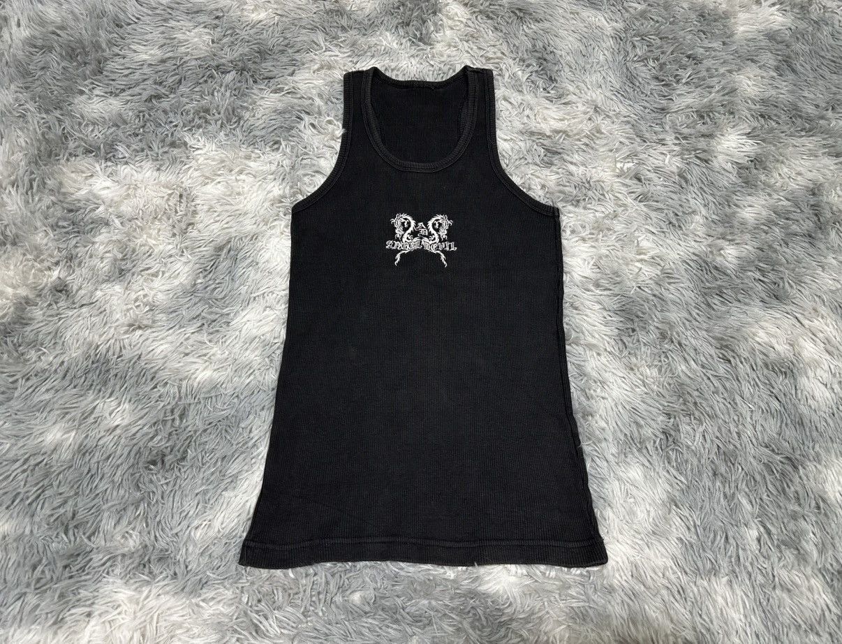 Japanese Brand 🔥Sick Y2K Dragon Devil Ribbed Tank Top JPG Style Size US S / EU 44-46 / 1 - 2 Thumbnail