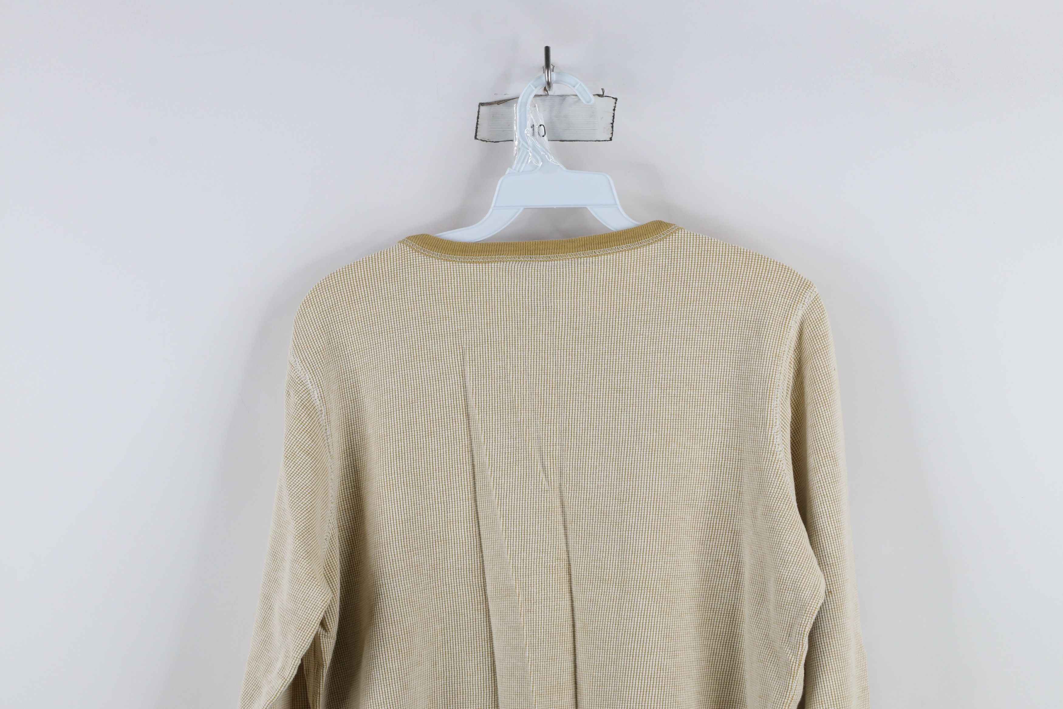 American Eagle Outfitters × Vintage Vintage 90s Y2K American Eagle Waffle Knit T-Shirt Yellow Size L / US 10 / IT 46 - 12 Thumbnail