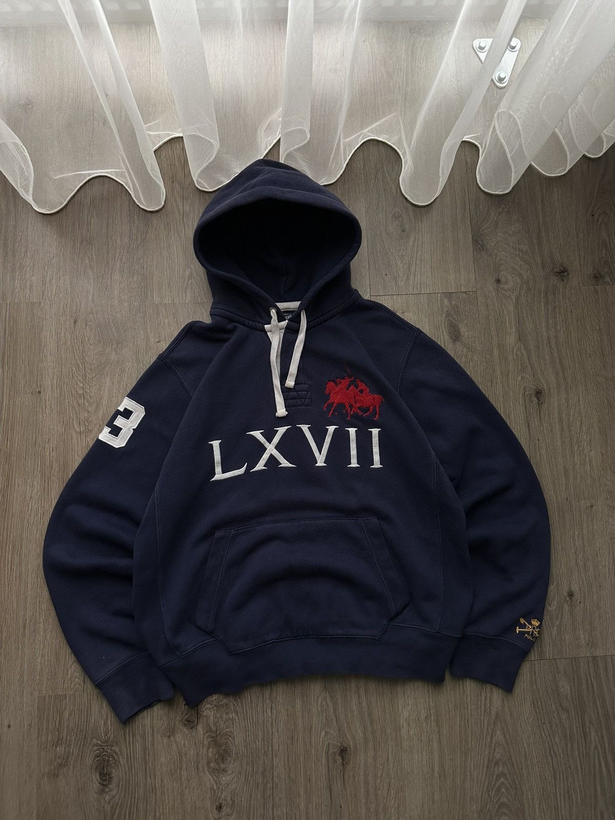 Polo Ralph Lauren Vintage Polo Ralph Lauren LXVII PRL Navy Blue Hoodie ...