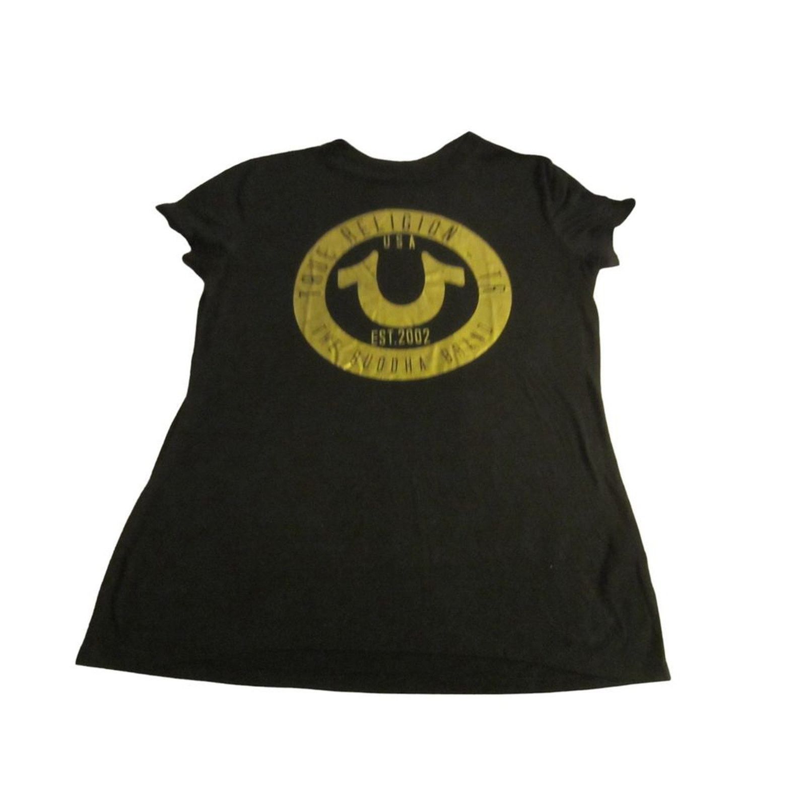 True Religion True Religion Black Gold Logo Graphic Tee The Buddha Brand L Size US L / EU 52-54 / 3 - 3 Thumbnail