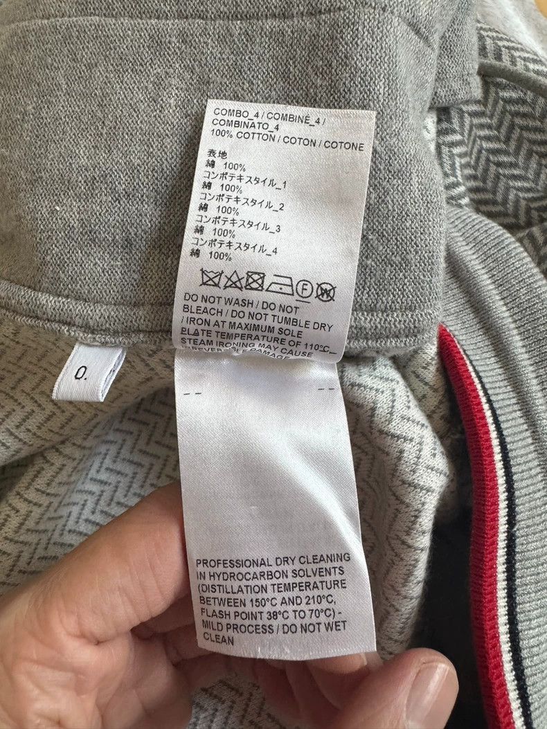 Thom Browne Thom browne Size 0 Gray heringe-printed sweatpants 2504-Ne Size US 27 - 8 Thumbnail