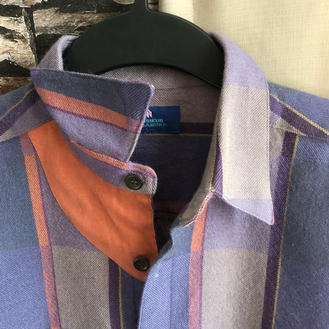 Japanese Brand Japanese Wool Plaid Shirt Boxy Fit Minimal Overshirt Size US M / EU 48-50 / 2 - 4 Thumbnail