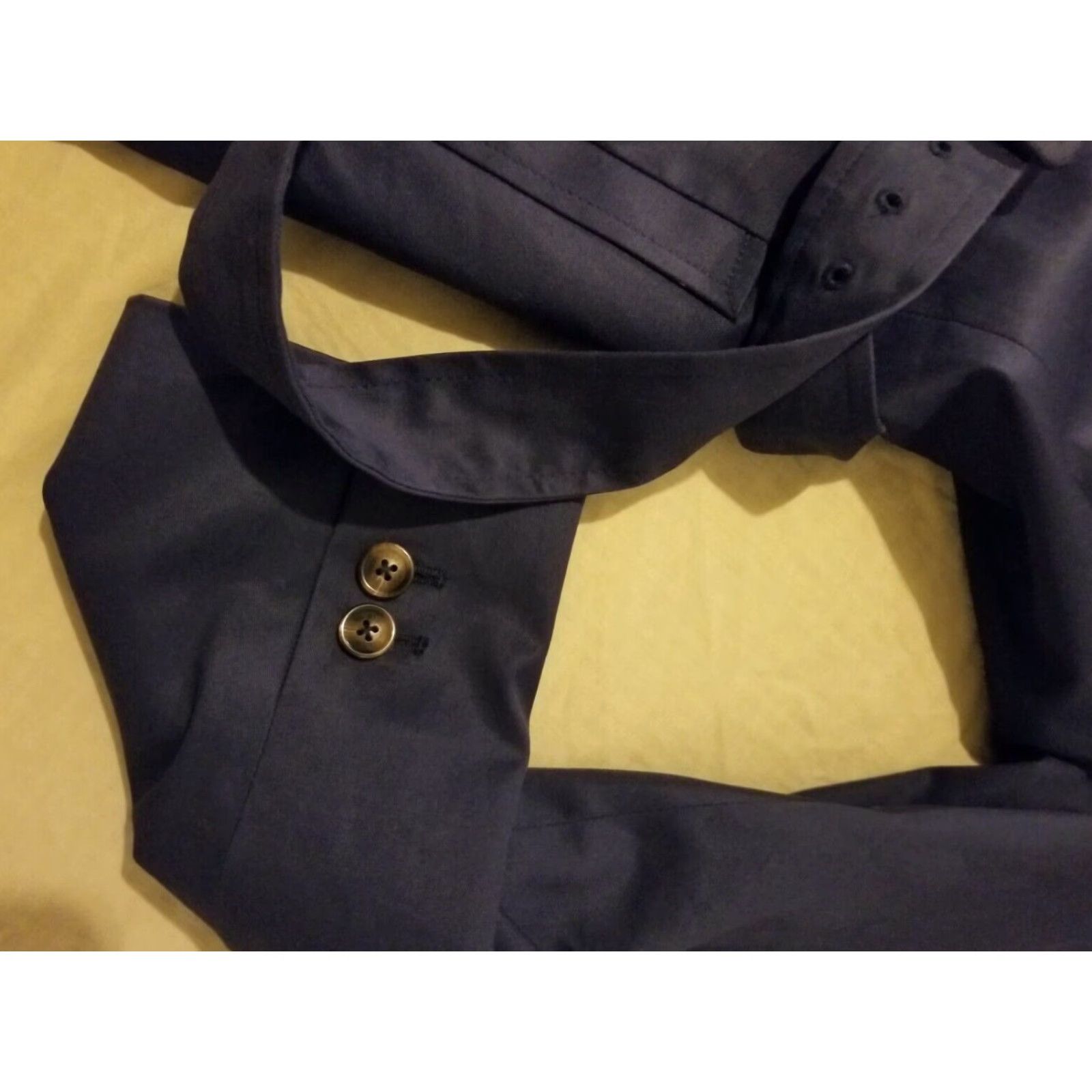 Brooks Brothers VINTAGE Brooks Brothers Trench Coat Jacket Navy Blue Cotton Womens 8 Blue Coat Trench Jacket Womens 8 Blue Brooks Brothers Size M / US 6-8 / IT 42-44 - 5 Thumbnail