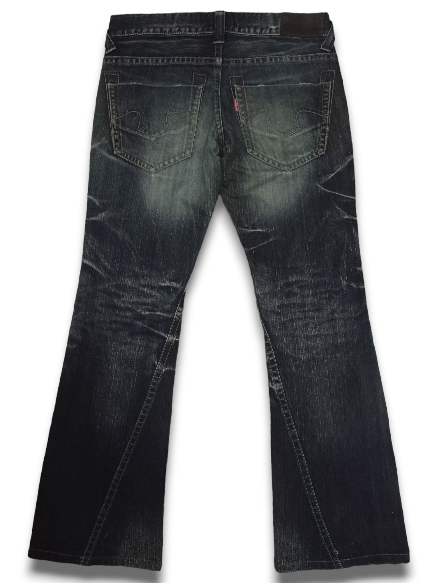 Tornado Mart Vintage Japanese Tornado Mart Mud Wash Distress Flare Jeans Size US 32 / EU 48 - 4 Thumbnail