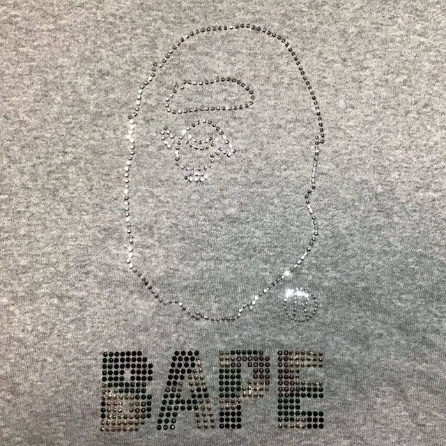 Bape BAPE Rhinestone APE HEAD LOGO sweat shirt a bathing ape Size US XL / EU 56 / 4 - 3 Thumbnail