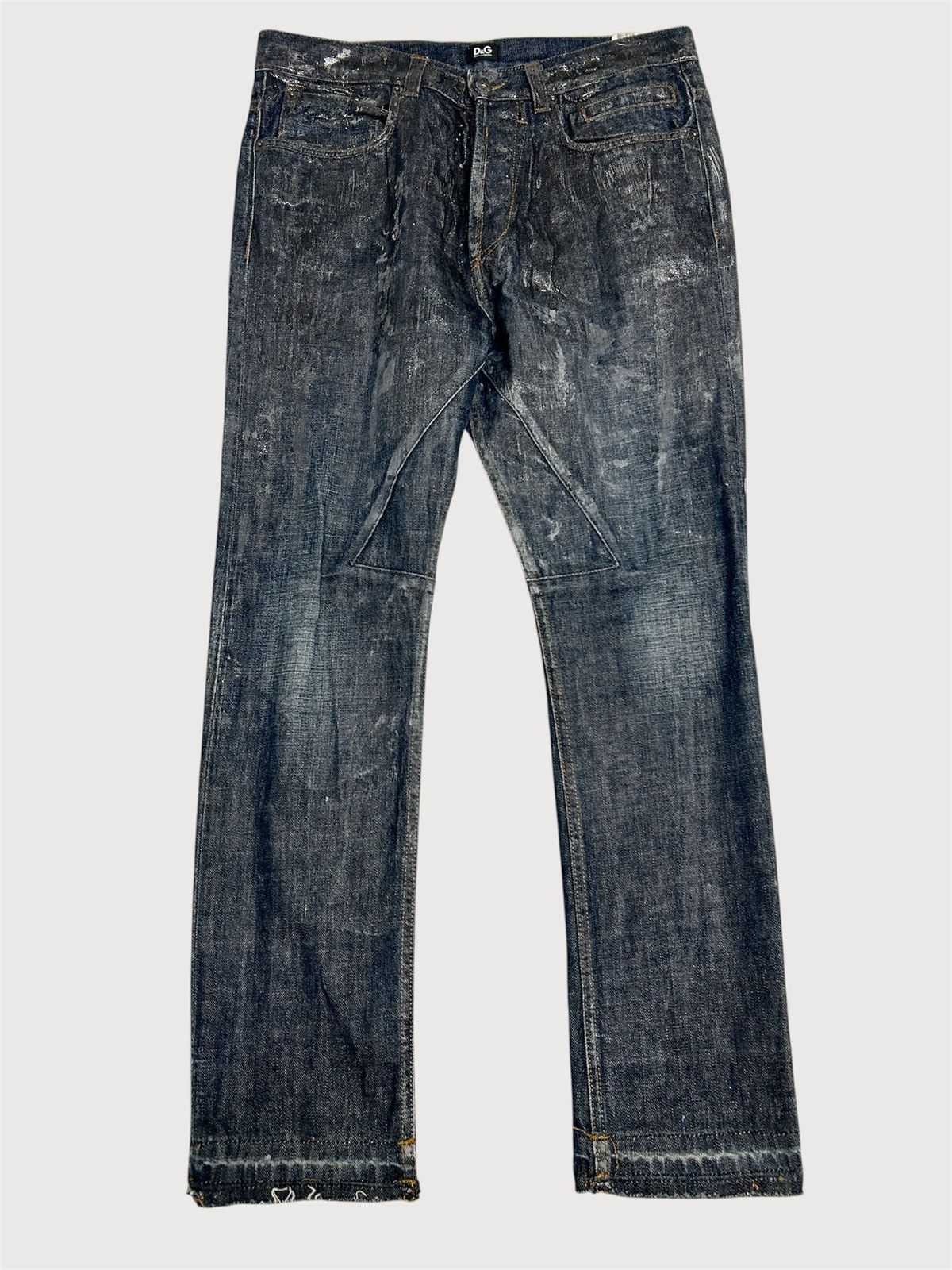 Dolce & Gabbana 2000s Indigo Waxed Denim Jeans Size US 32 / EU 48 - 1 Thumbnail