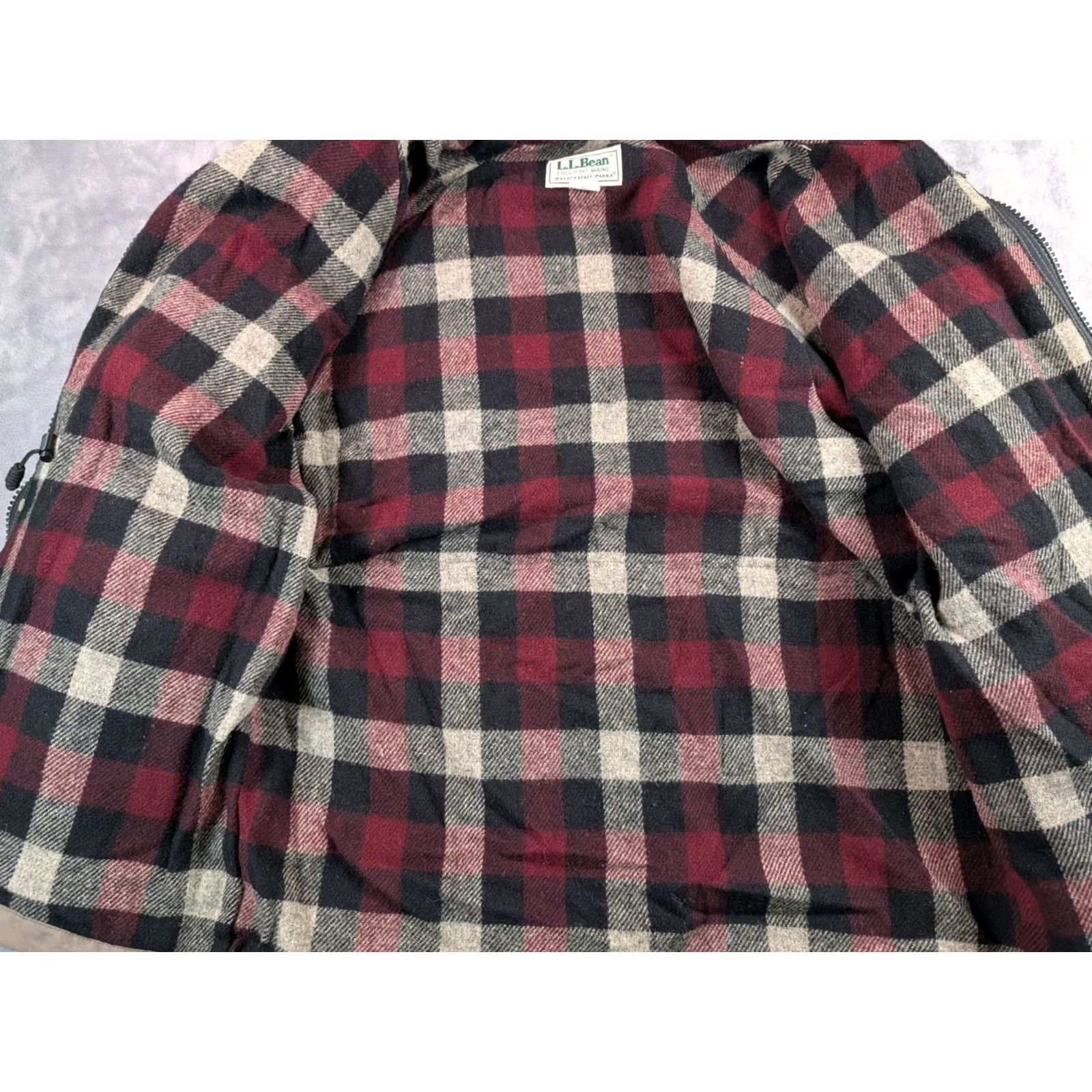Vintage VTG LL Bean Jacket Mens XL Gray Baxter State Wool Lined Parka 80s USA Hooded Jacket Size US XL / EU 56 / 4 - 5 Thumbnail