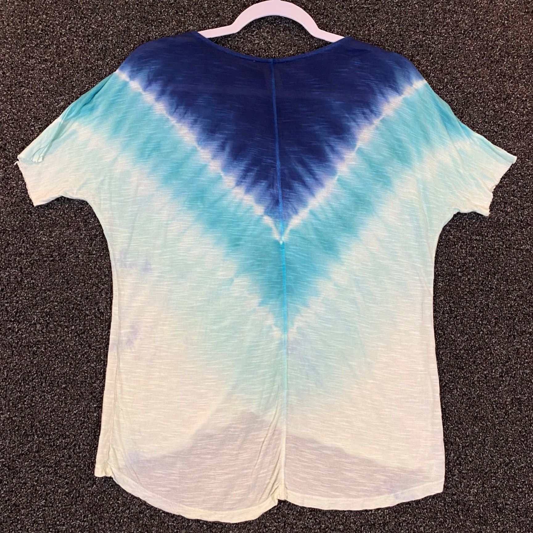 Vintage Sundance Top Womens Medium Blue White Tie Dye Round Neck Viscose Short Sleeve Shirt Size M / US 6-8 / IT 42-44 - 7 Thumbnail