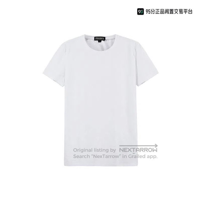 Ermenegildo Zegna Zegna SS24 Men's Solid Crew Neck Short. Size US XXL / EU 58 / 5 - 3 Thumbnail