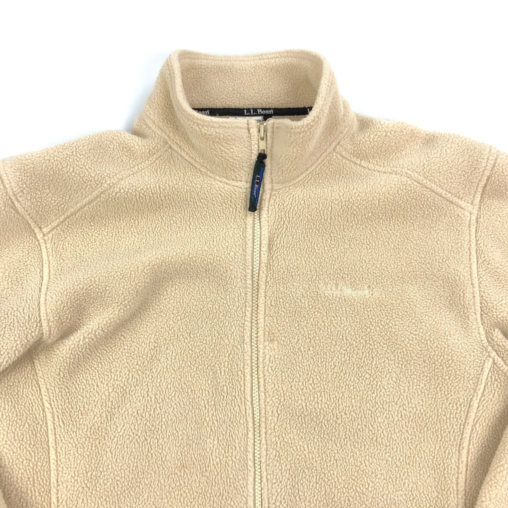 Vintage VINTAGE LL Bean Fleece Jacket Womens L Beige USA 90s Windbreaker Logo Zipper Jacket Mens Womens Size L / US 10 / IT 46 - 2 Thumbnail