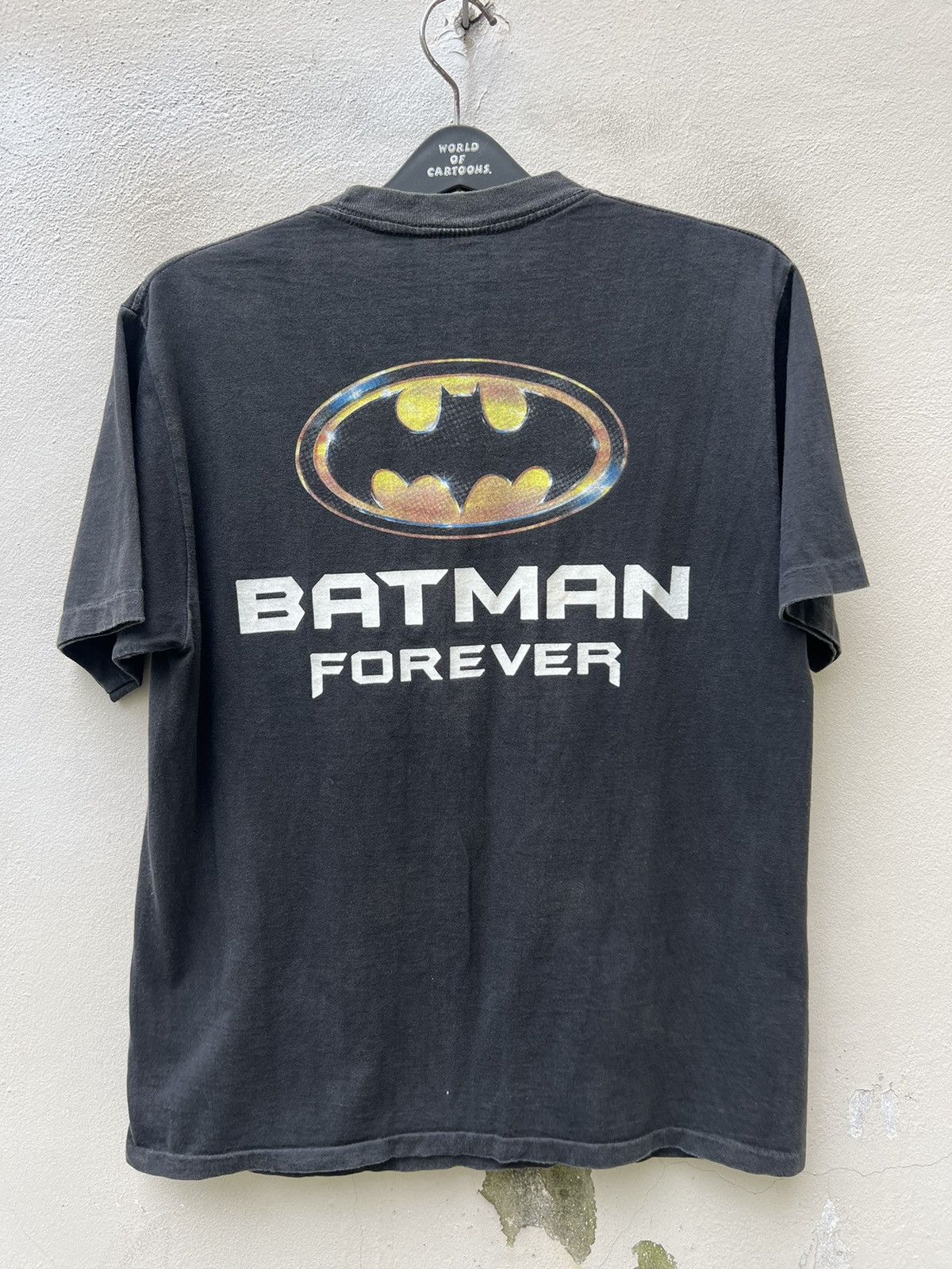 DC Comics × Vintage Vintage 90s Batman Forever Val Kilmer Bootleg Fade Black tee Size US L / EU 52-54 / 3 - 16 Thumbnail