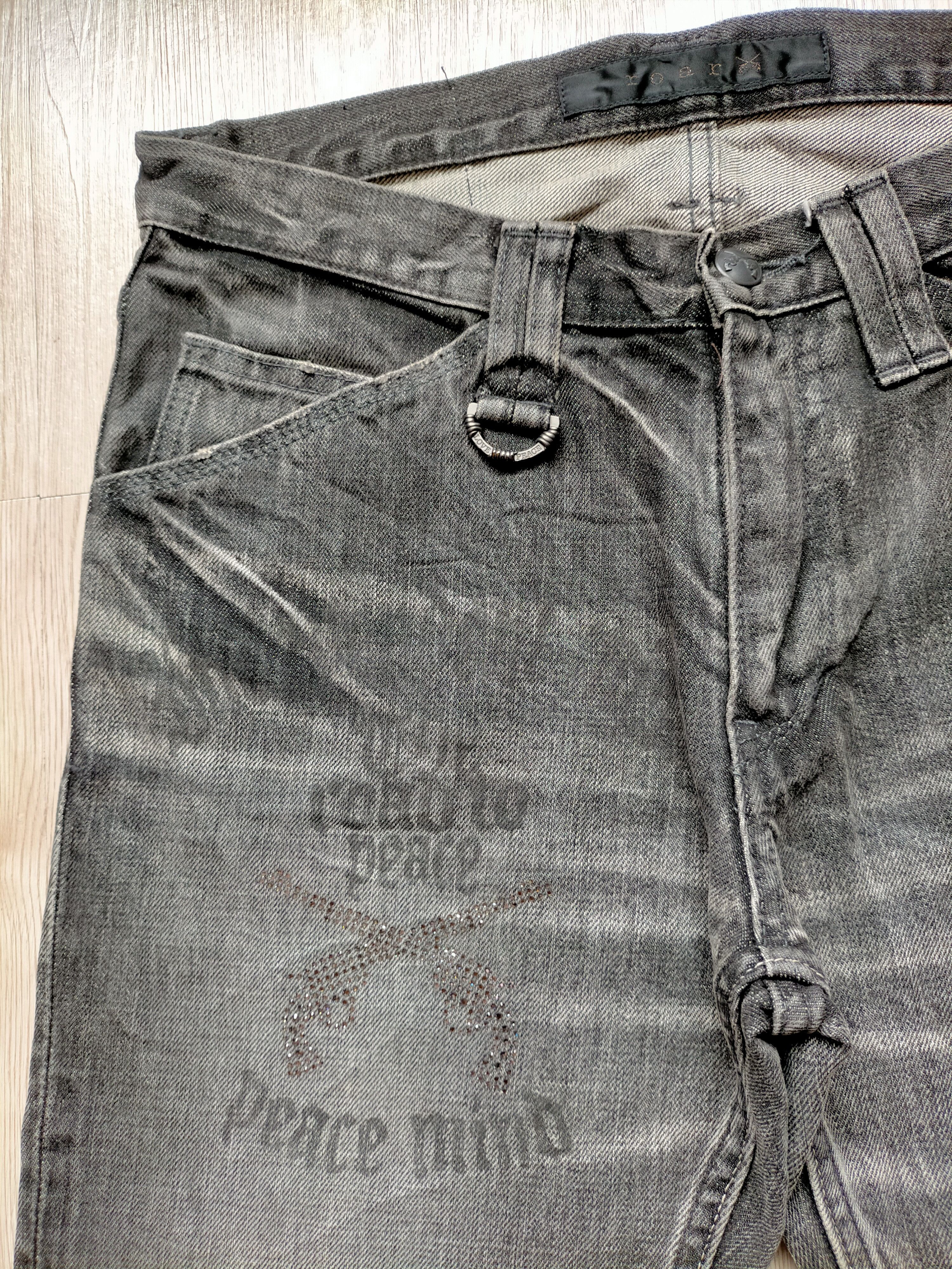 If Six Was Nine Roar Guns Made in Japan Punk style Black Denim Size US 31 - 4 Thumbnail