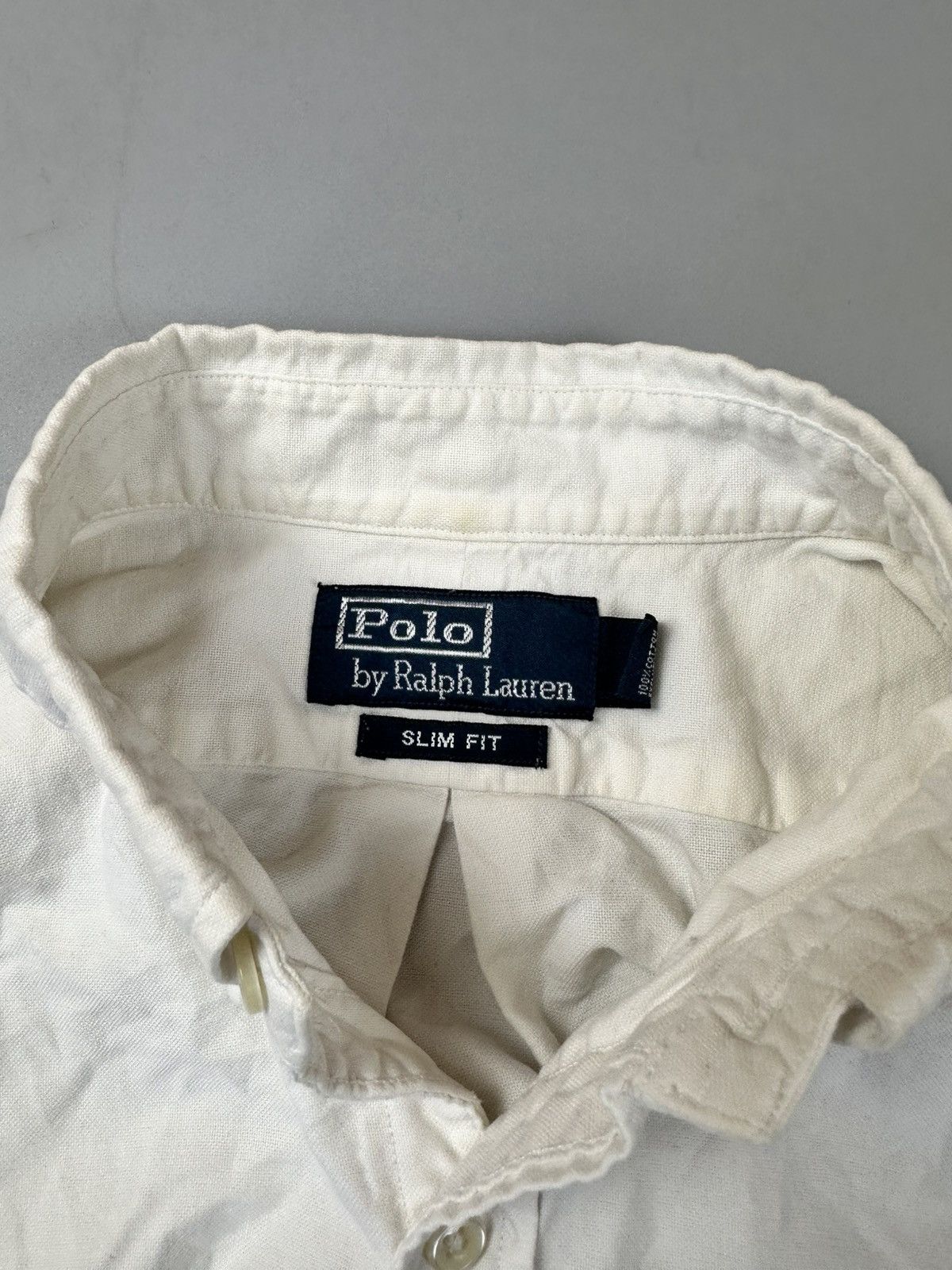 Polo Ralph Lauren Ralph Lauren White solid Cotton shirt Slim Size S / US 4 / IT 40 - 3 Thumbnail