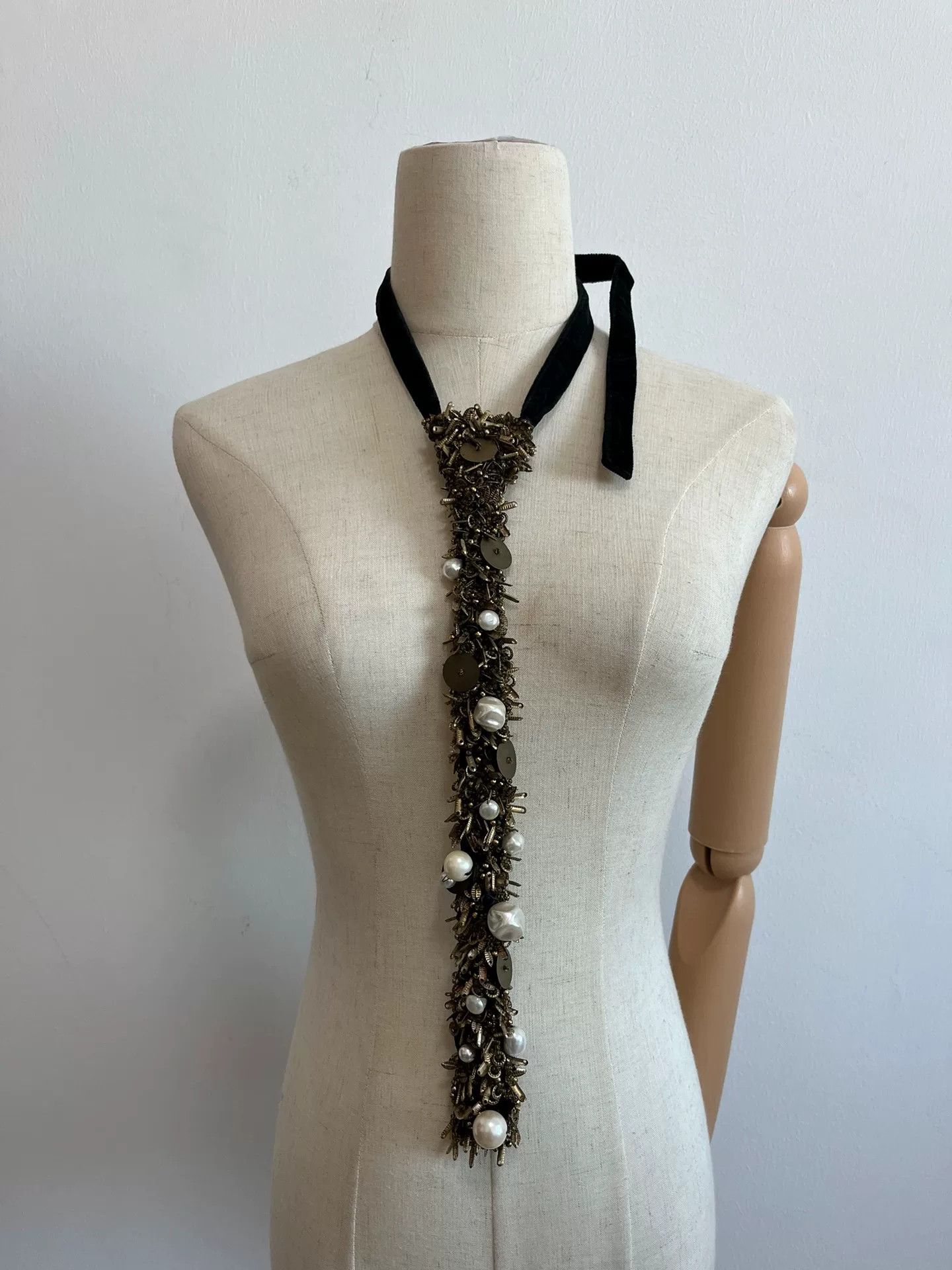 Comme des Garcons Comme des Garçons Tricot Pearl Metal Tie Size ONE SIZE - 1 Thumbnail
