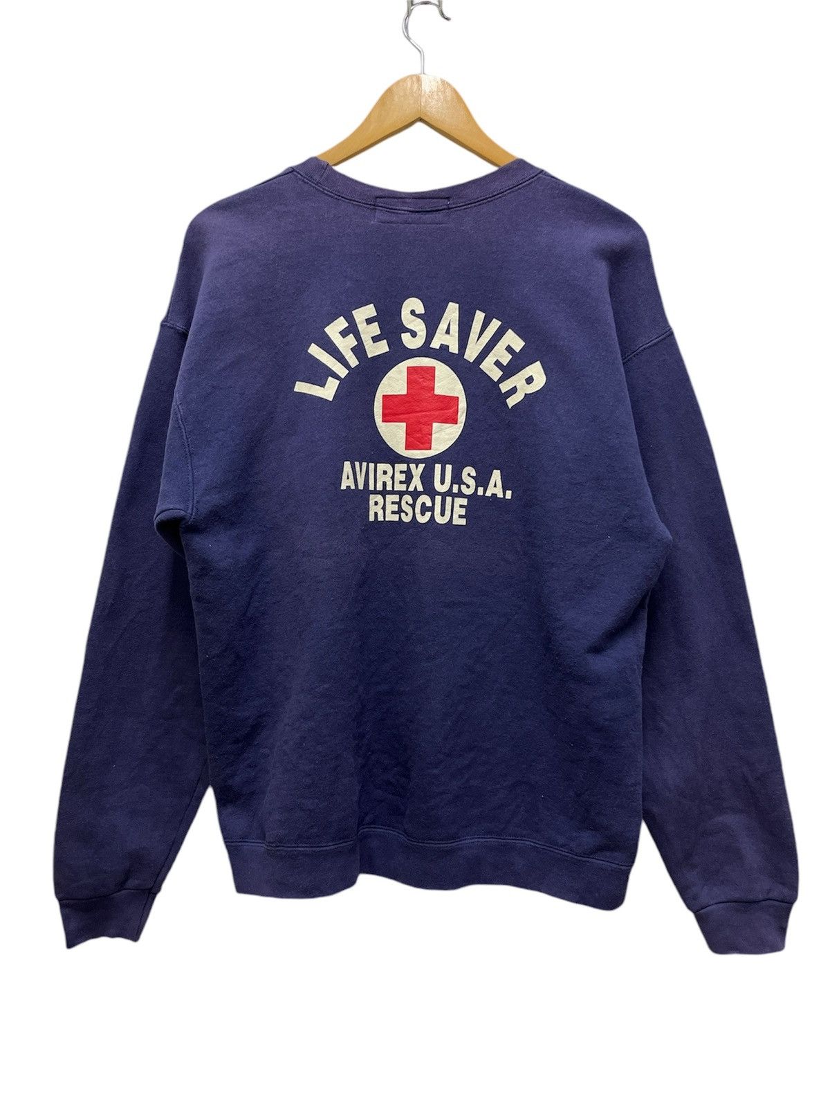 Avirex Vintage Avirex Life Saver Military Sweatshirt 40 Size US M / EU 48-50 / 2 - 1 Thumbnail