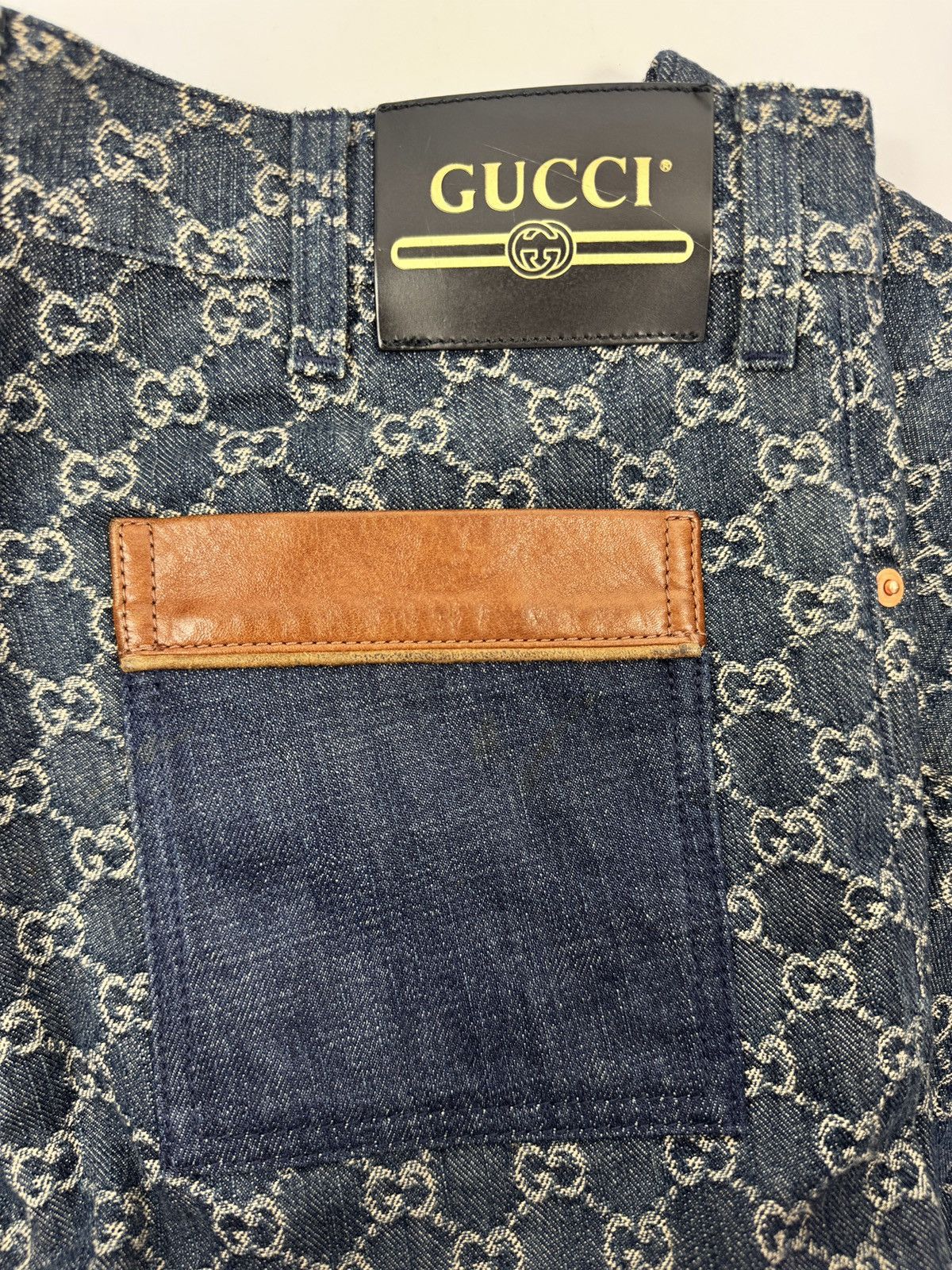 Gucci GG EMBROIDERED DENIM JEANS Size US 30 / EU 46 - 3 Thumbnail