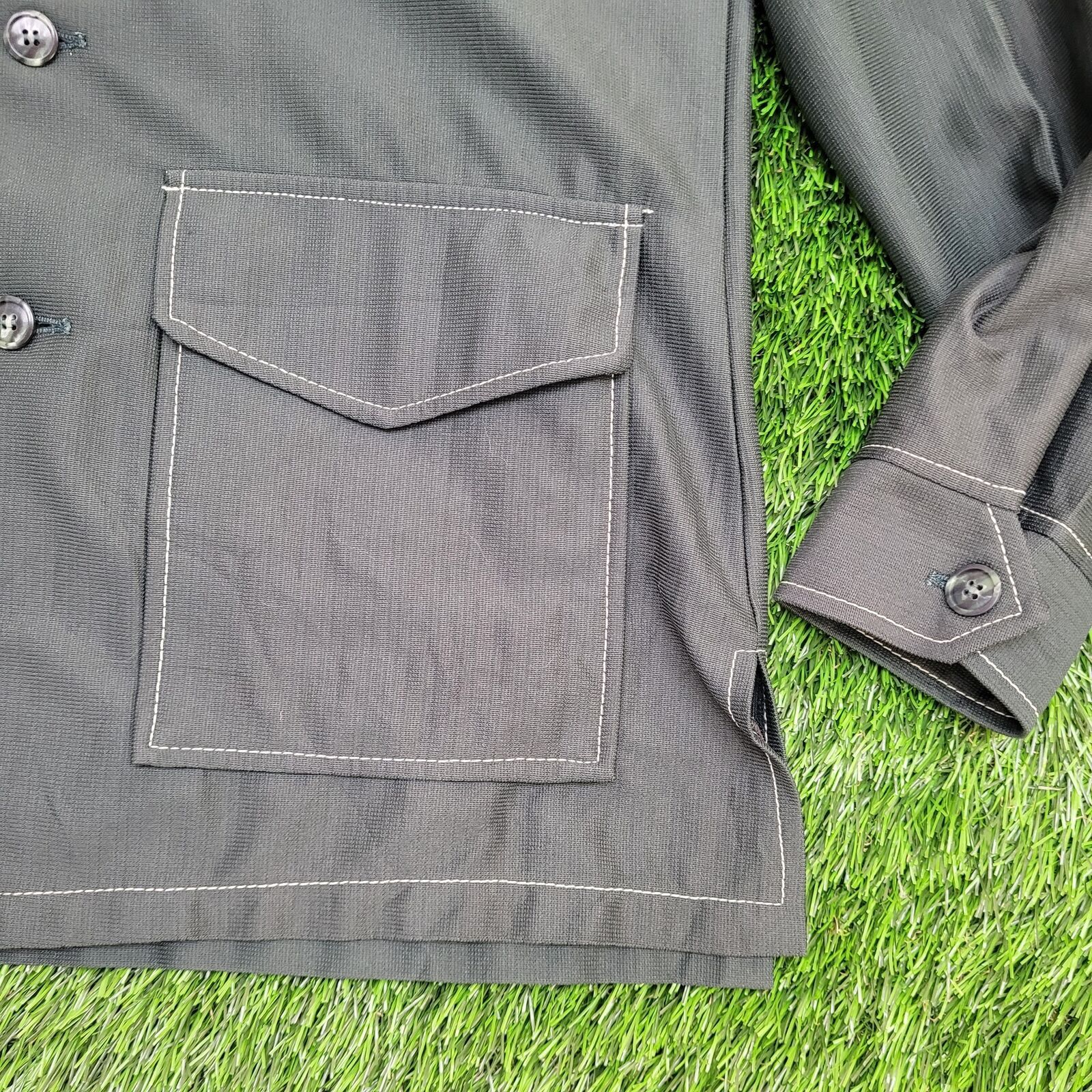 Vintage VTG Safari Style Chore Coat Jacket S/M Dagger Collar Scovill Size US M / EU 48-50 / 2 - 5 Thumbnail