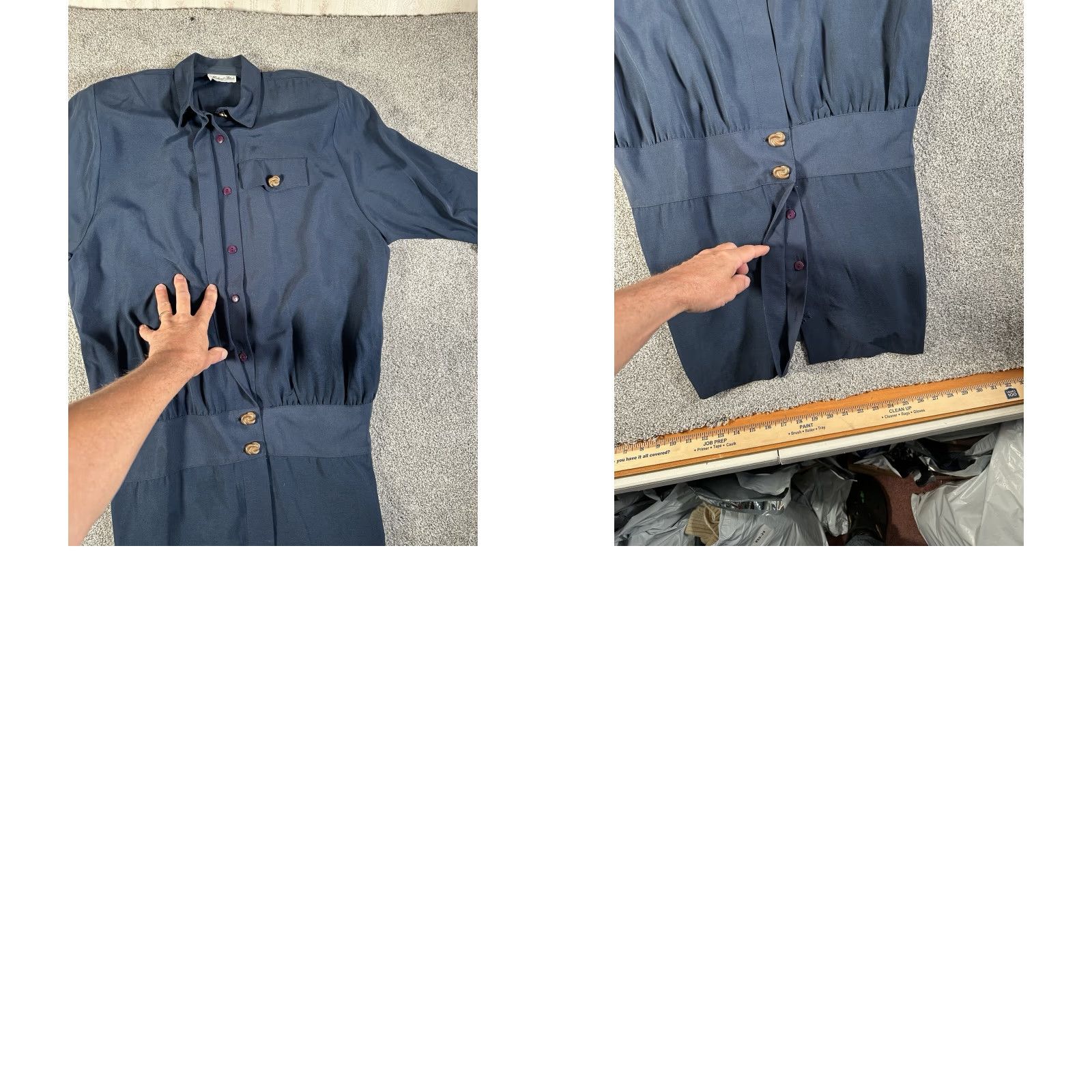 Vintage VINTAGE 80s does 50s Dress Womens Size 18 Shoulder Pads Secretary Dark Academia Michael Blair Shirt Dress Kn… Size XXL / US 16-18 / IT 52-54 - 9 Thumbnail