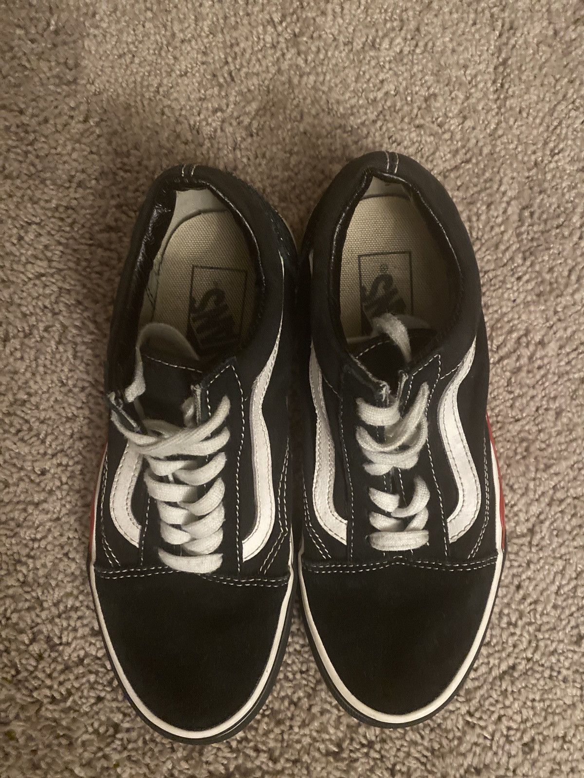 Vans Unisex Vans Oldskool flame accent low sneakers size 5.5M/7W Size US 5.5 / EU 38 - 20 Thumbnail