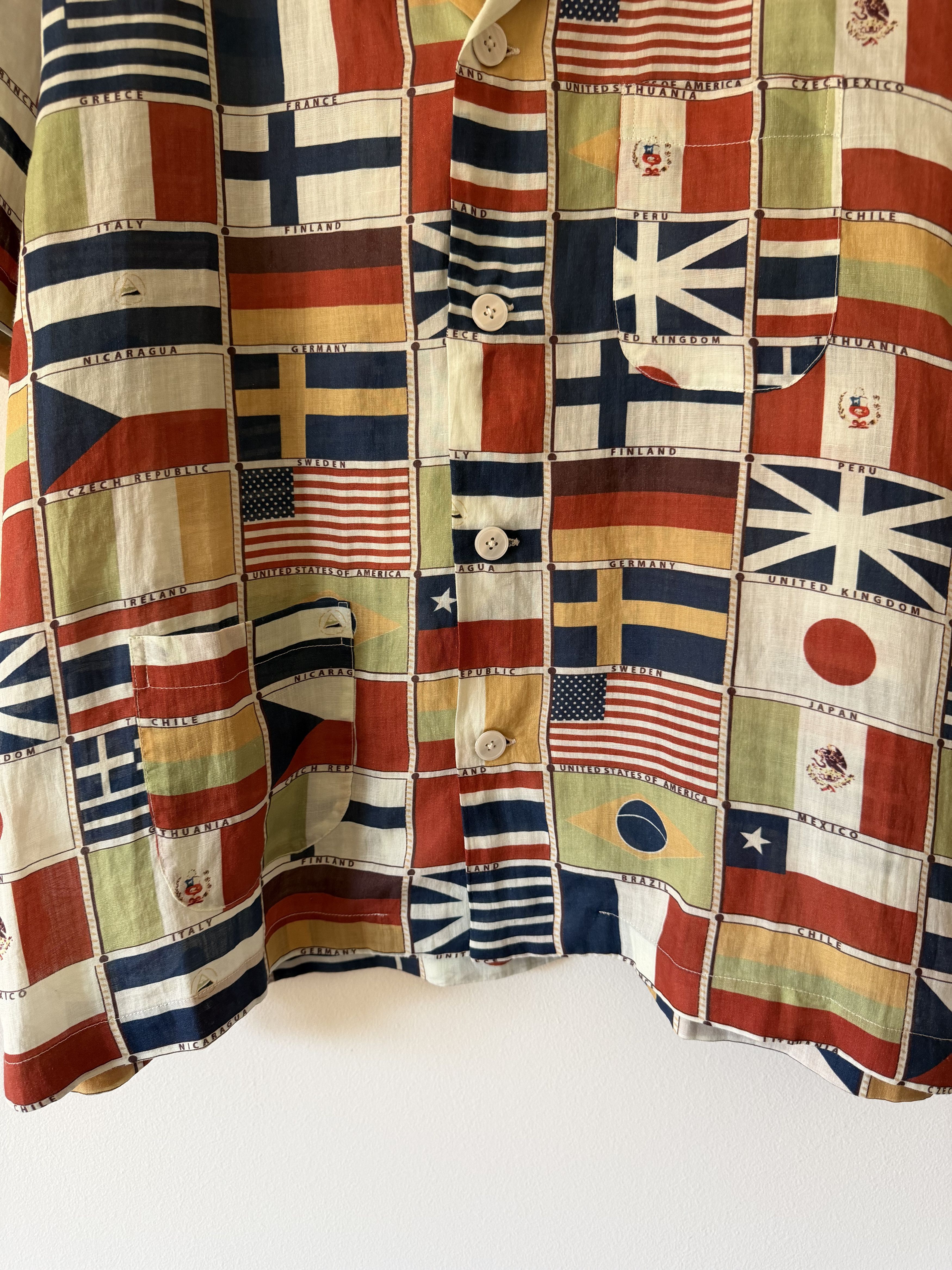 Bode Bode International Flag Button Up Shirt Size US XL / EU 56 / 4 - 3 Thumbnail